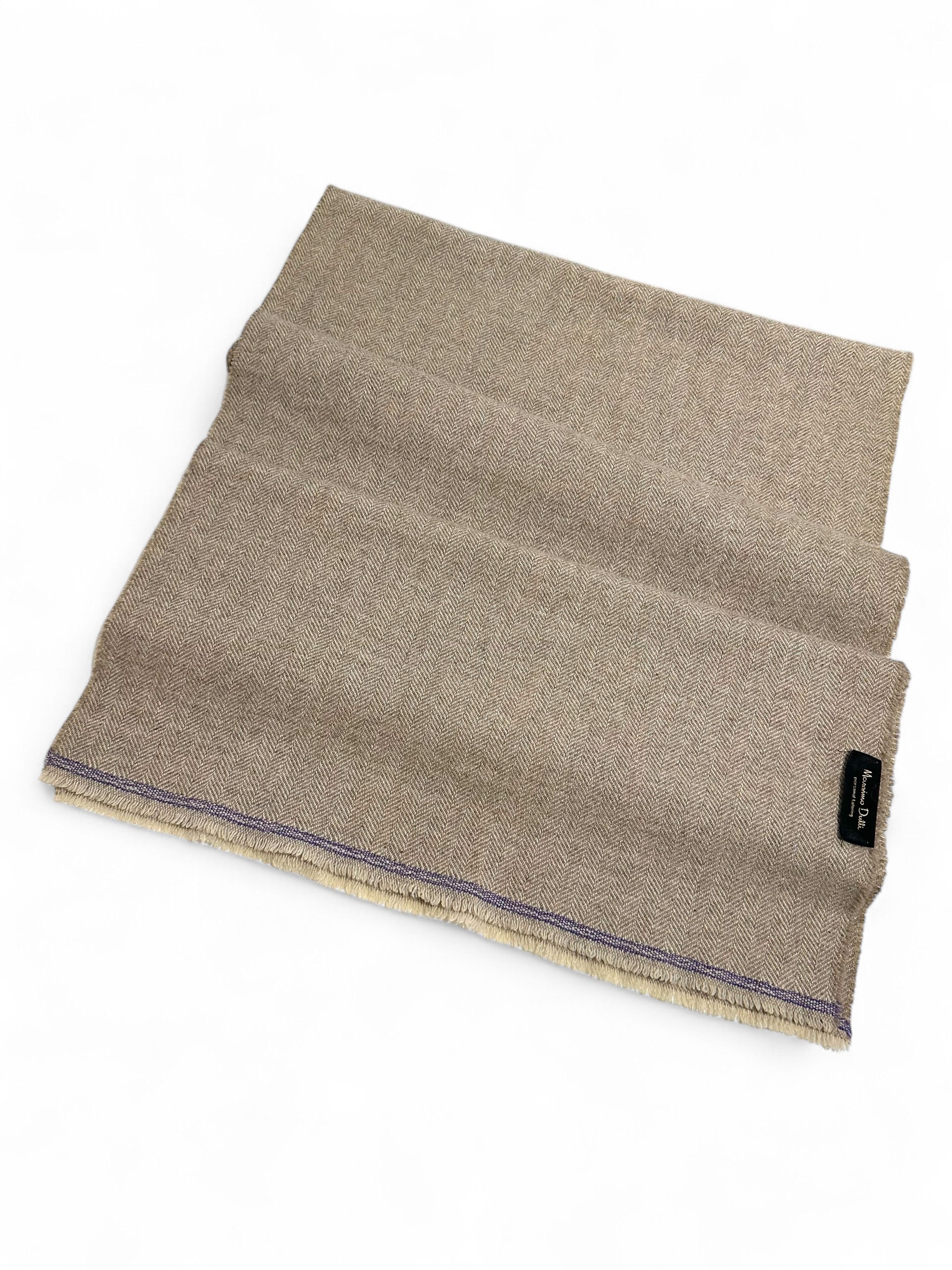 Massimo Dutti Massimo Dutti Large Beige Wool Scarf 180x47 cm Size ONE SIZE - 1 Thumbnail