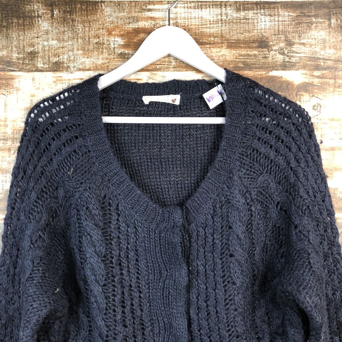 Japanese Brand Earth & Music Econogly Dark Blue Cardigan Knitwear #A2469 Size M / US 6-8 / IT 42-44 - 4 Thumbnail
