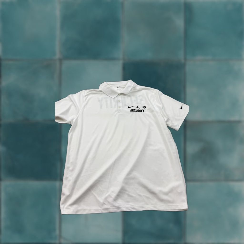 Nike Nike Polo Shirt Mens XL White Security Logo Short Sleeve Top Jordan Converse Size US XL / EU 56 / 4 - 1 Thumbnail