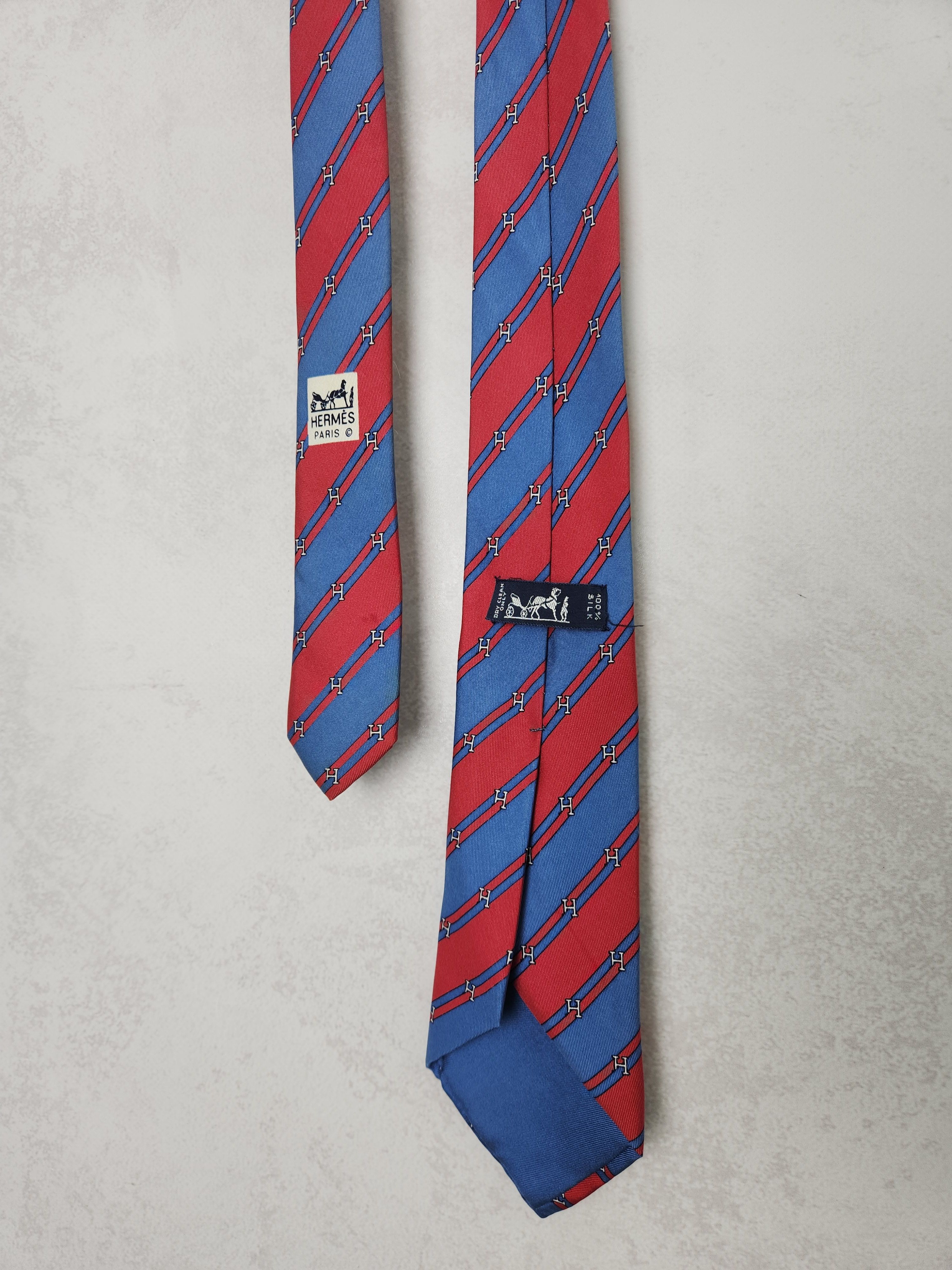 Hermes Vintage Hermes silk tie 958 IA Size ONE SIZE - 1 Thumbnail