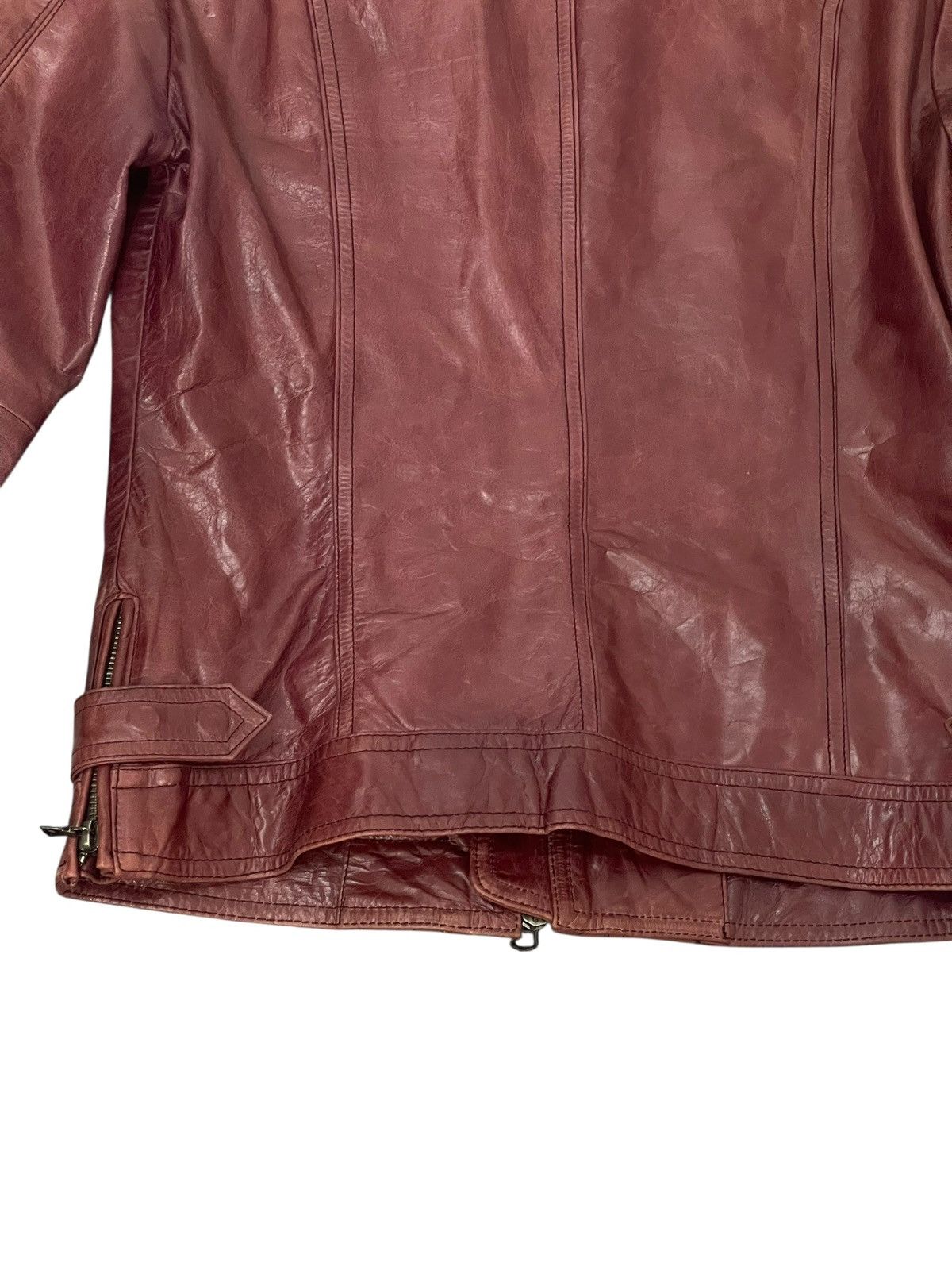 Tornado Mart Cow Hide Leather Jacket Tornado Mart Slim Dark Marroon 6🟩8 Size US M / EU 48-50 / 2 - 10 Thumbnail