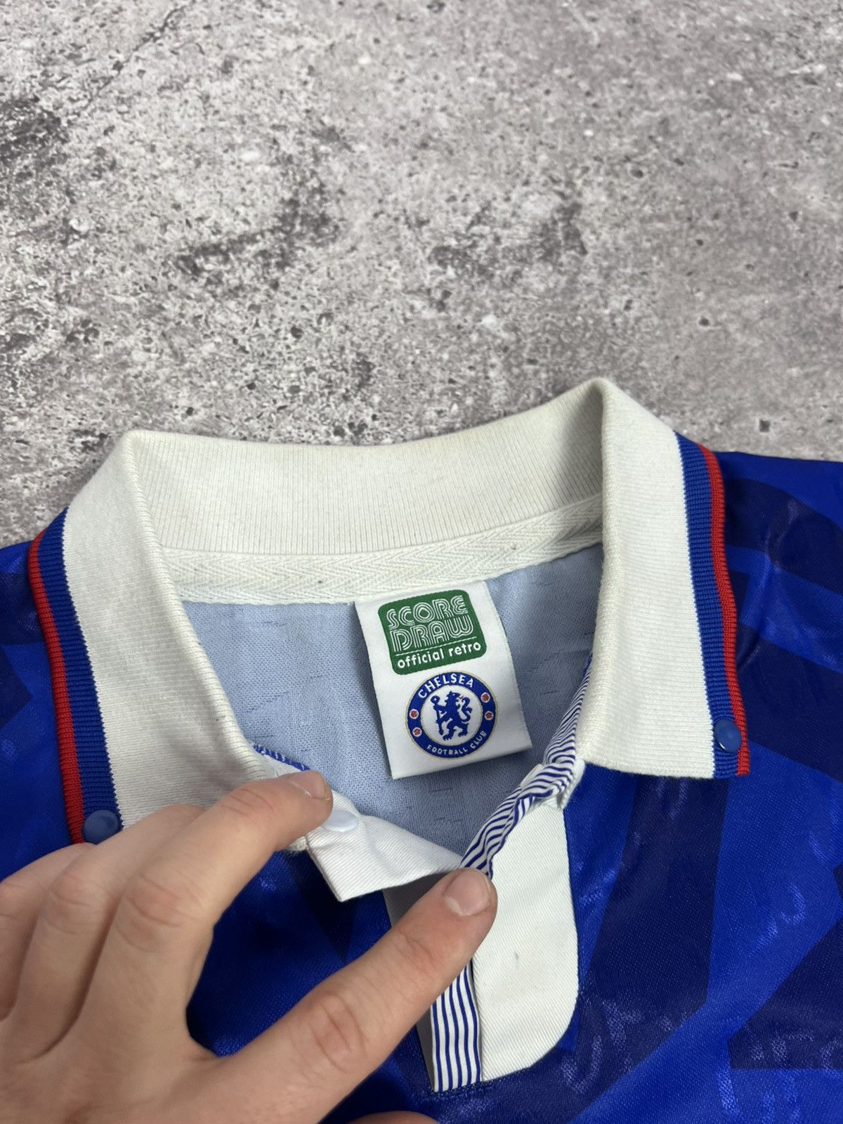 Other Chelsea FC Score Draw Retro Jersey 90s Commodore Vintage Size US S / EU 44-46 / 1 - 9 Thumbnail