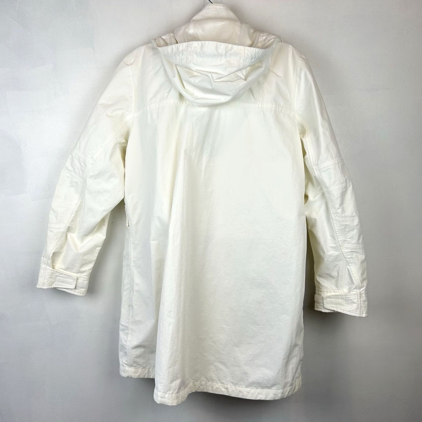 Lands' End Lands' End Trench Coat Womens L Coat Belt Hood Cream Vintage? No (Incorrect) Size L / US 10 / IT 46 - 2 Thumbnail