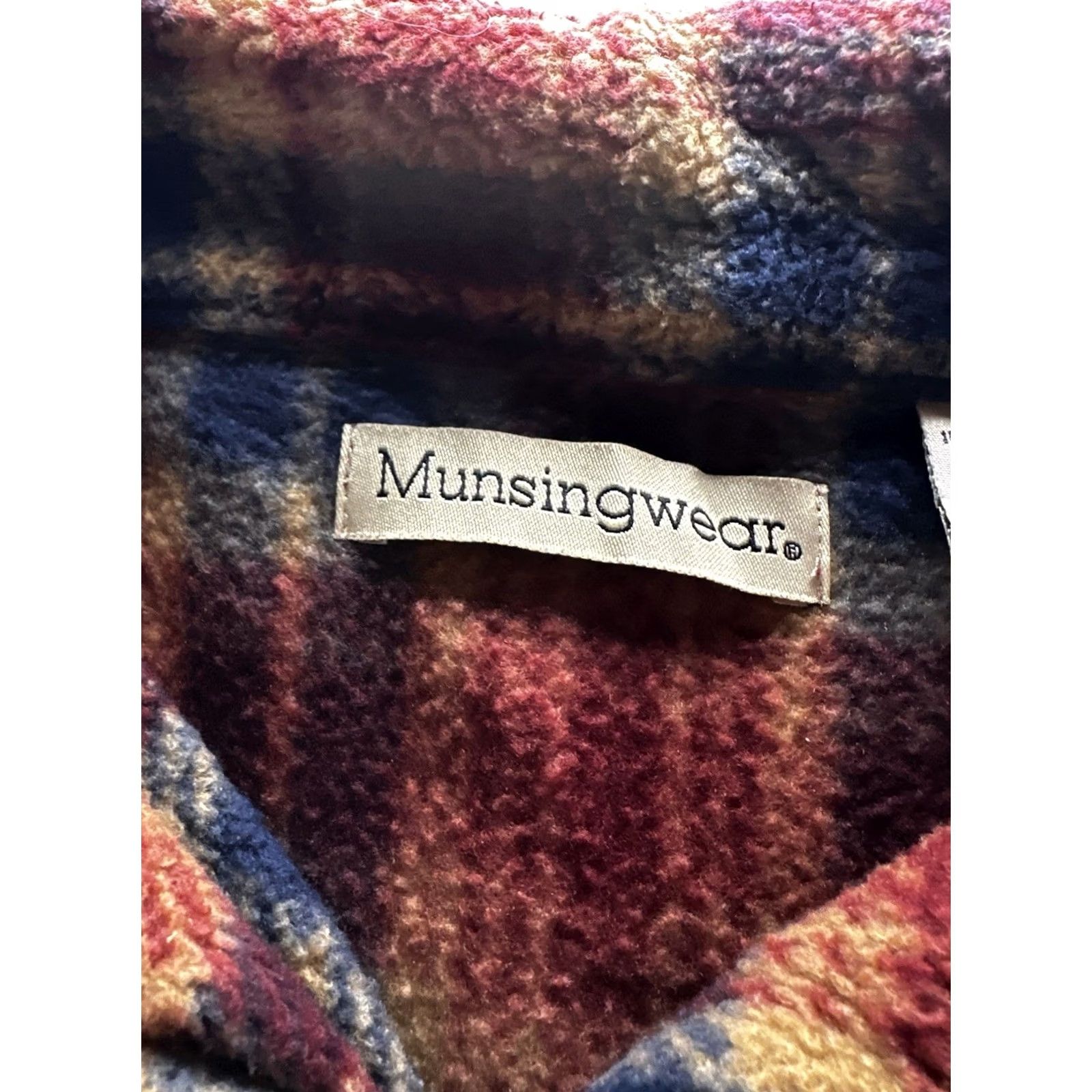 Vintage VINTAGE Munsingwear Sweater Mens XL Red Plaid Fleece 1/4 Zip Pullover Wool? Size US XL / EU 56 / 4 - 5 Thumbnail