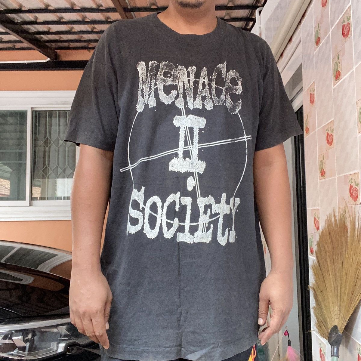 Menace II Society Tシャツブラック 90s movie rap