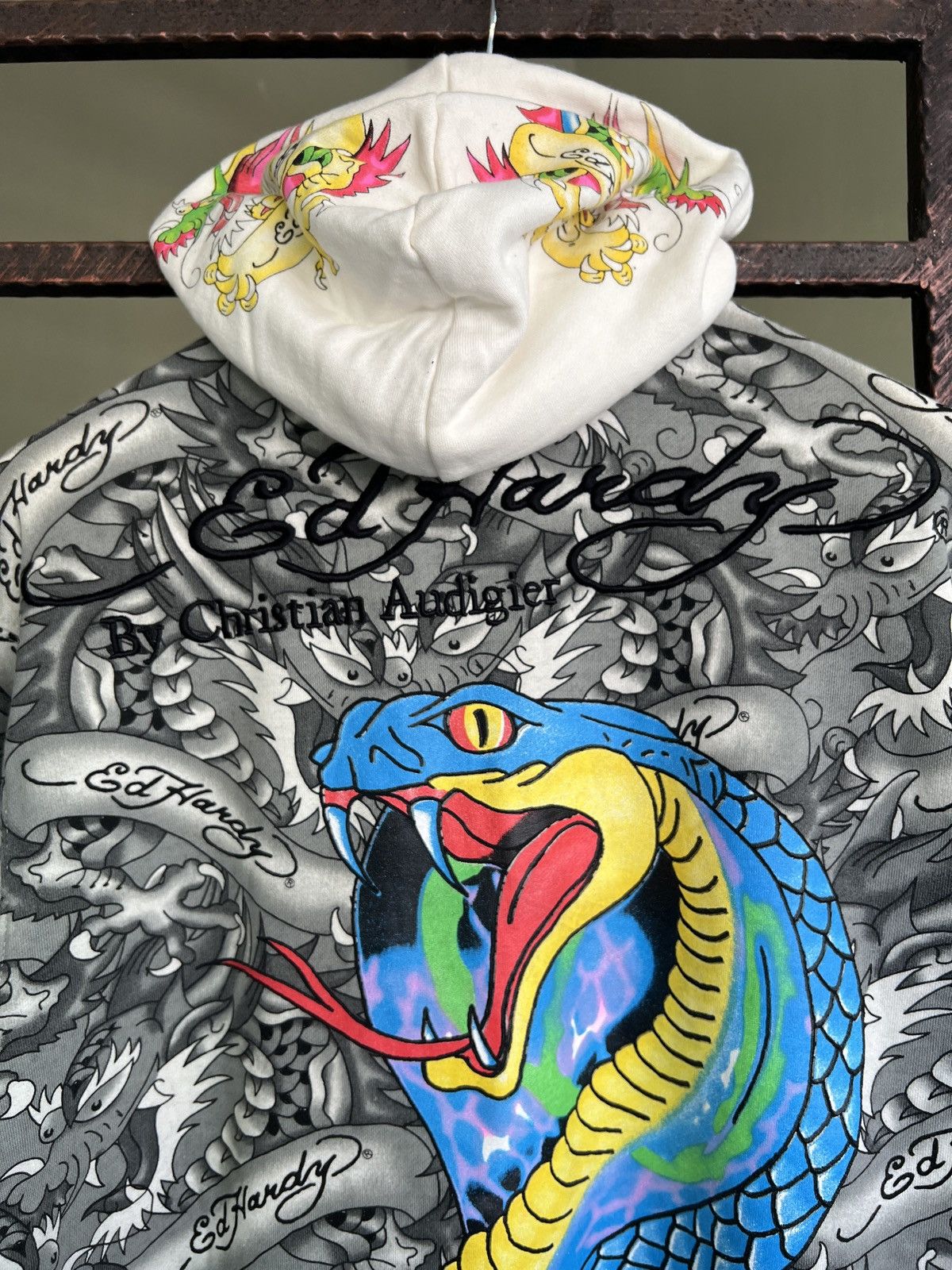 Christian Audigier Ed Hardy by Christian Audiger all-over tattoo zip up hoodie Size US M / EU 48-50 / 2 - 4 Thumbnail