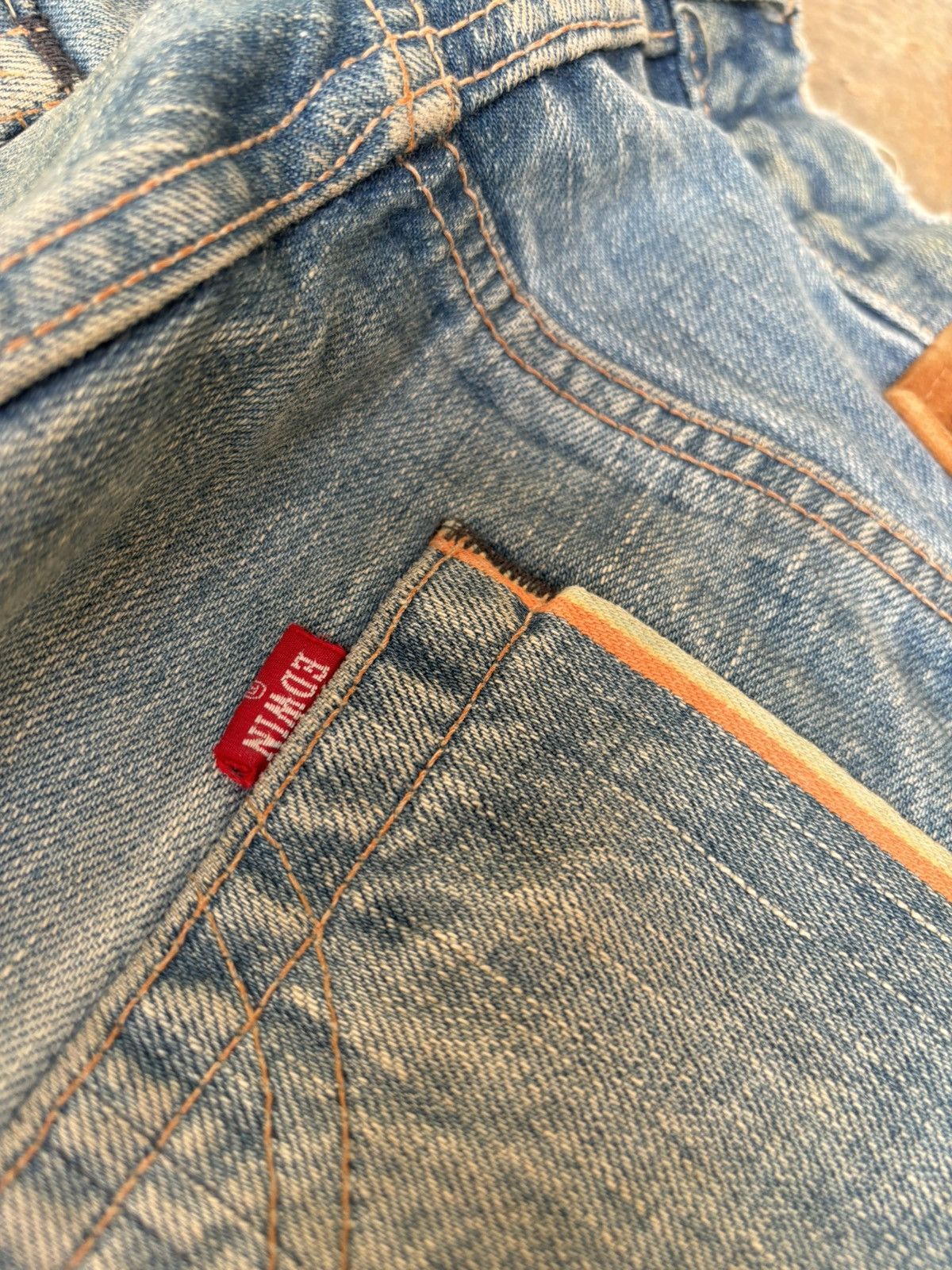 Edwin × Japanese Brand Vintage Distressed Edwin 505 Selvedge Denim Jeans Size US 29 - 7 Thumbnail