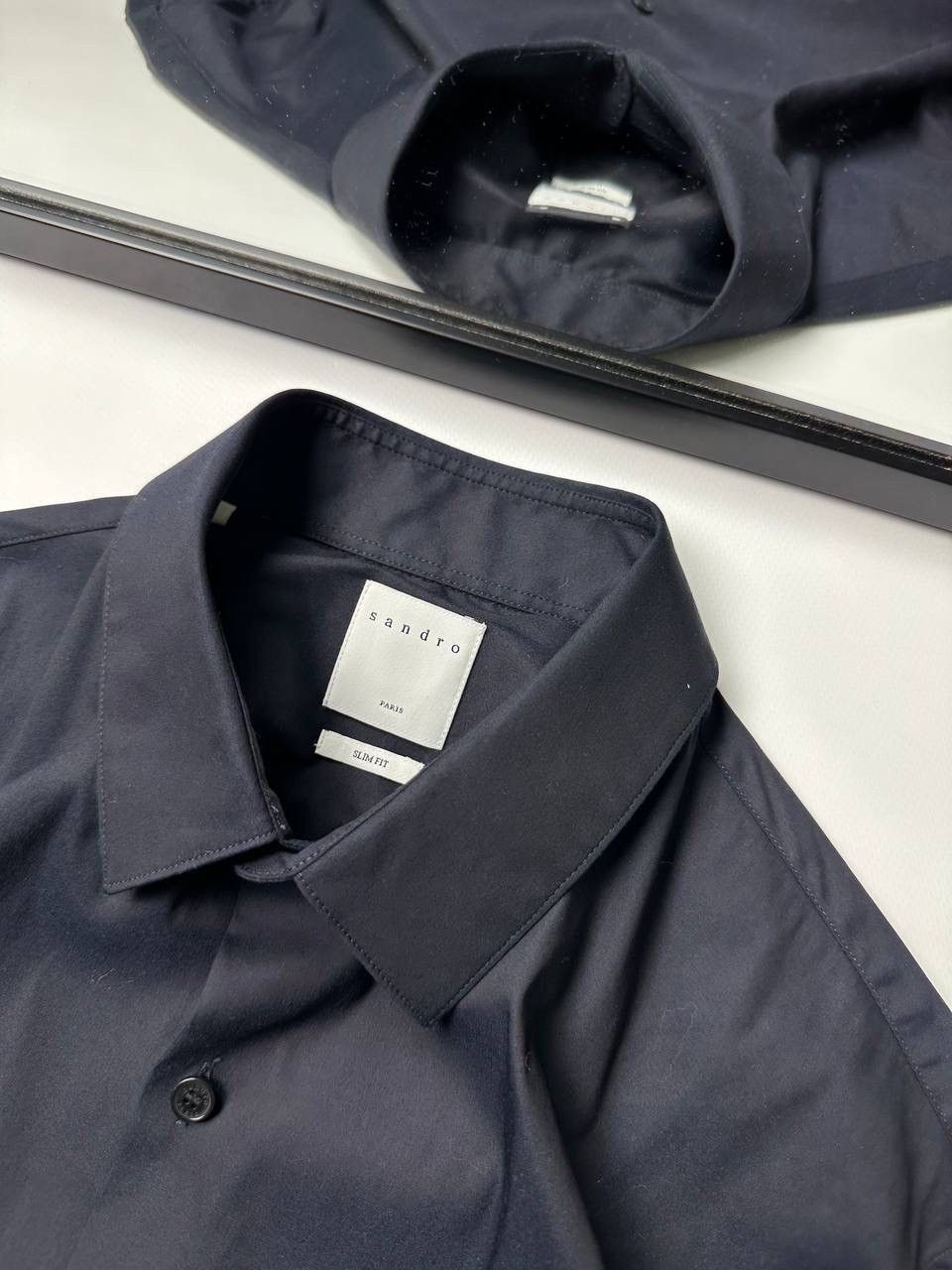 Sandro Sandro Paris Oldmoney Black Dress Oxford Shirt Button Up 🔥 Size US L / EU 52-54 / 3 - 4 Thumbnail