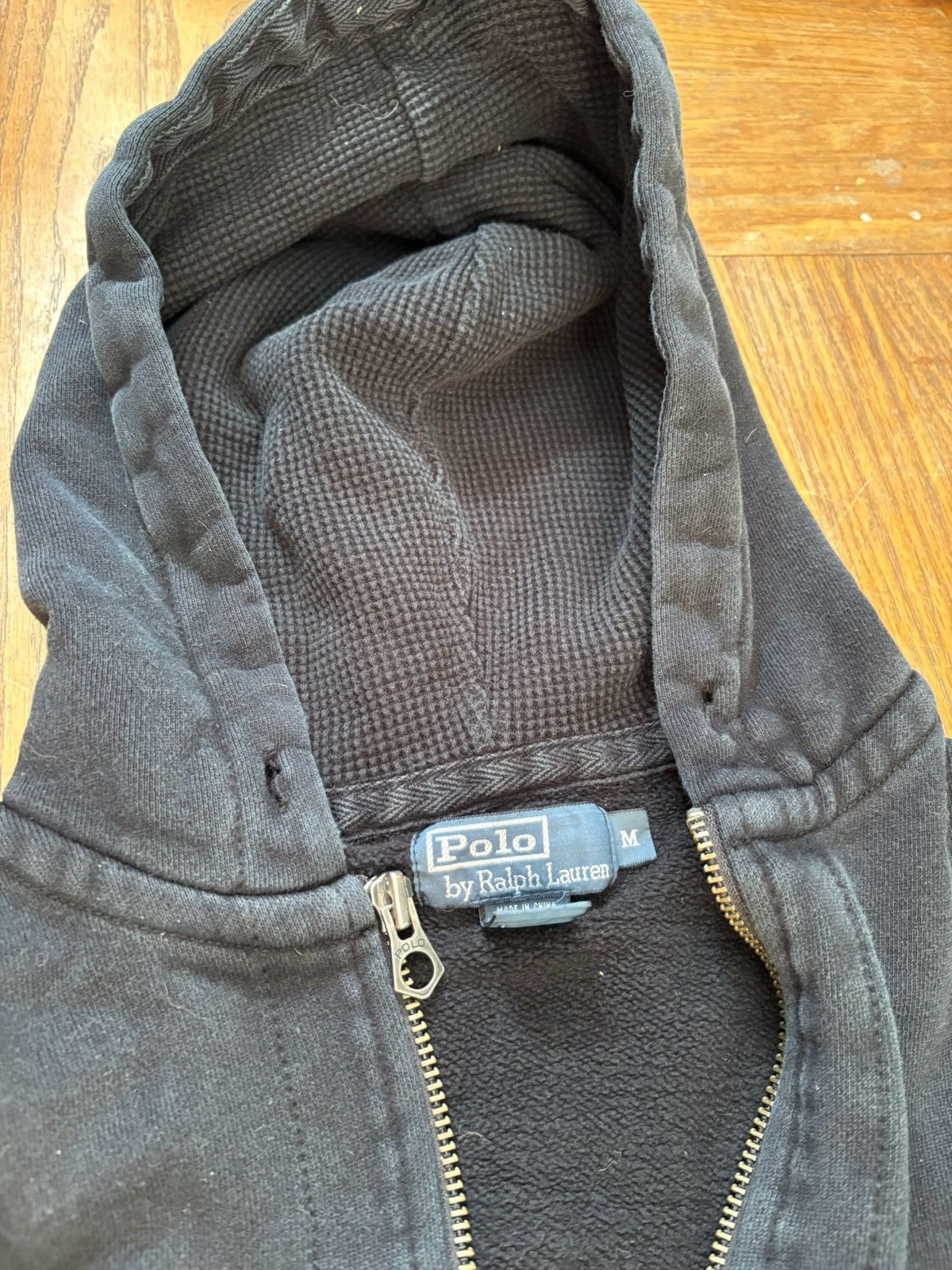 Polo Ralph Lauren Polo Ralph Lauren Vintage Waffle Knit Hood Zip Up Size US M / EU 48-50 / 2 - 5 Thumbnail