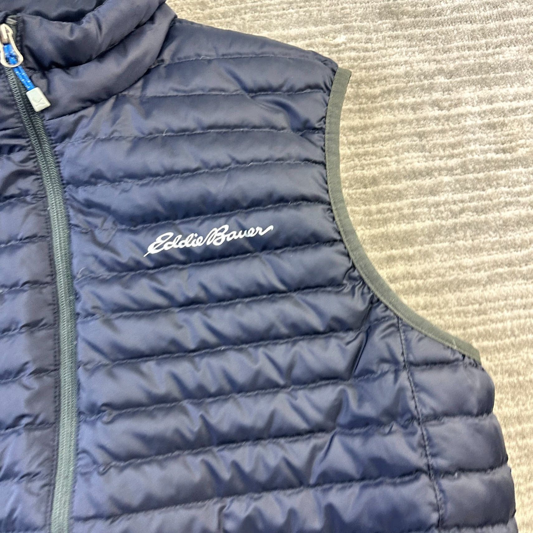 Eddie Bauer Eddie Bauer Vest Puffer Mens Large Blue 650 Down Fill Pockets Jacket Mid-Length Zip Size US L / EU 52-54 / 3 - 4 Thumbnail