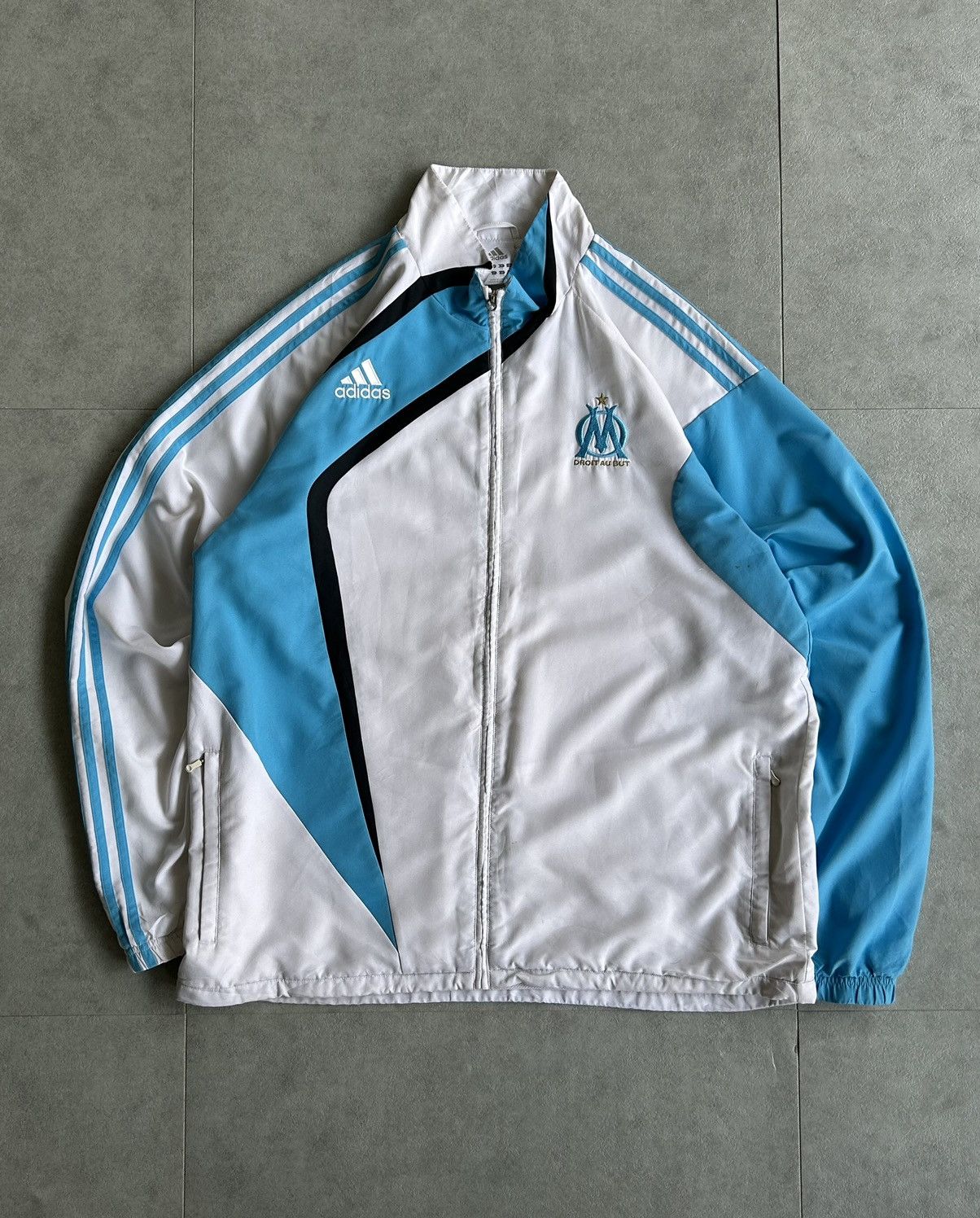 Adidas × Vintage 00's Adidas X Marseille 2009 Jacket 🩵🤍 Size US XL / EU 56 / 4 - 1 Thumbnail