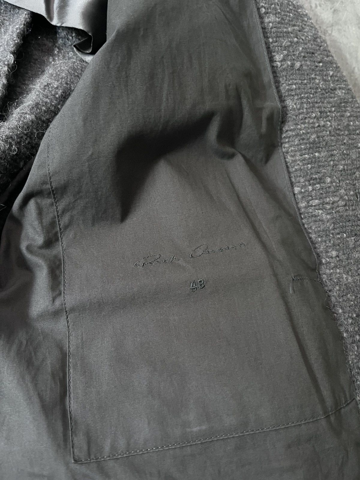 Rick Owens Rick Owens A/W 2015 grey coat wool mohair Size US M / EU 48-50 / 2 - 14 Thumbnail