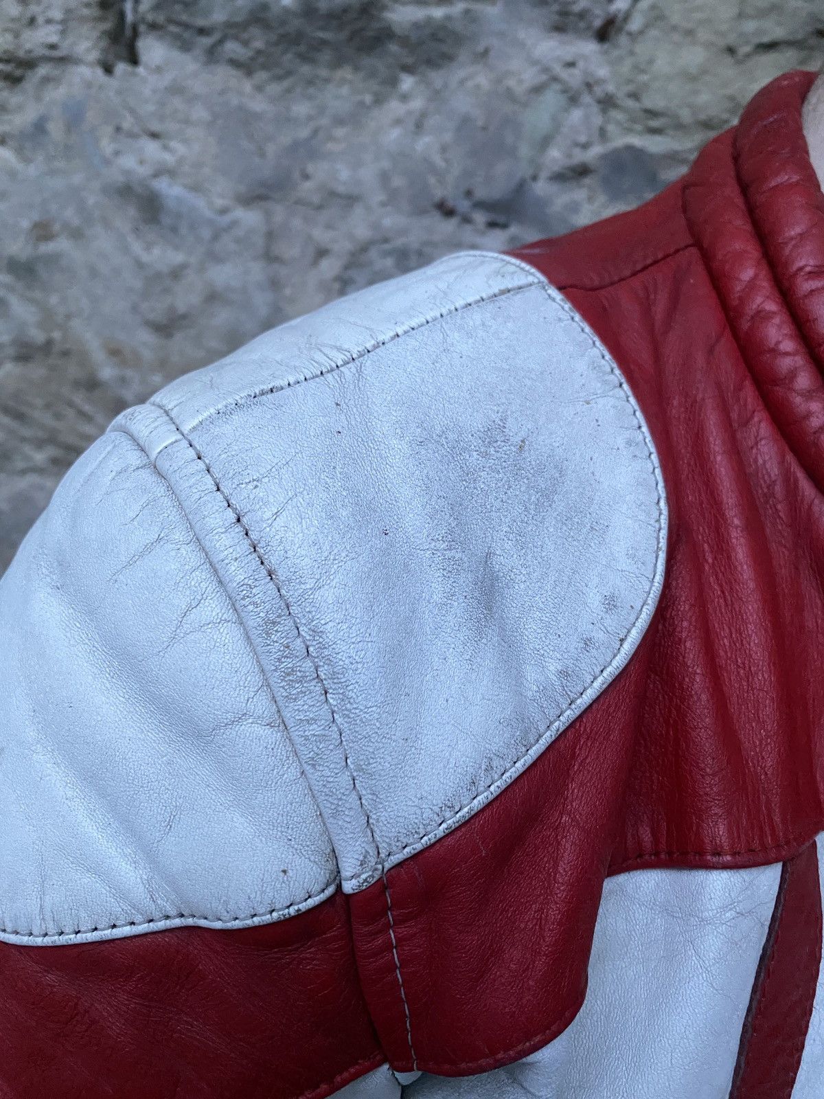Vintage Rare 80s Sport Distressed Leather Racing Cafe Racer Jacket Size US M / EU 48-50 / 2 - 9 Thumbnail