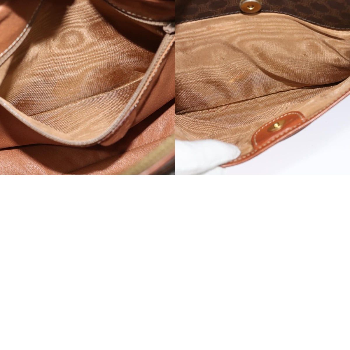 Celine CELINE Macadam Canvas Shoulder Bag Pvc Leather Brown Gold Size ONE SIZE - 12 Thumbnail