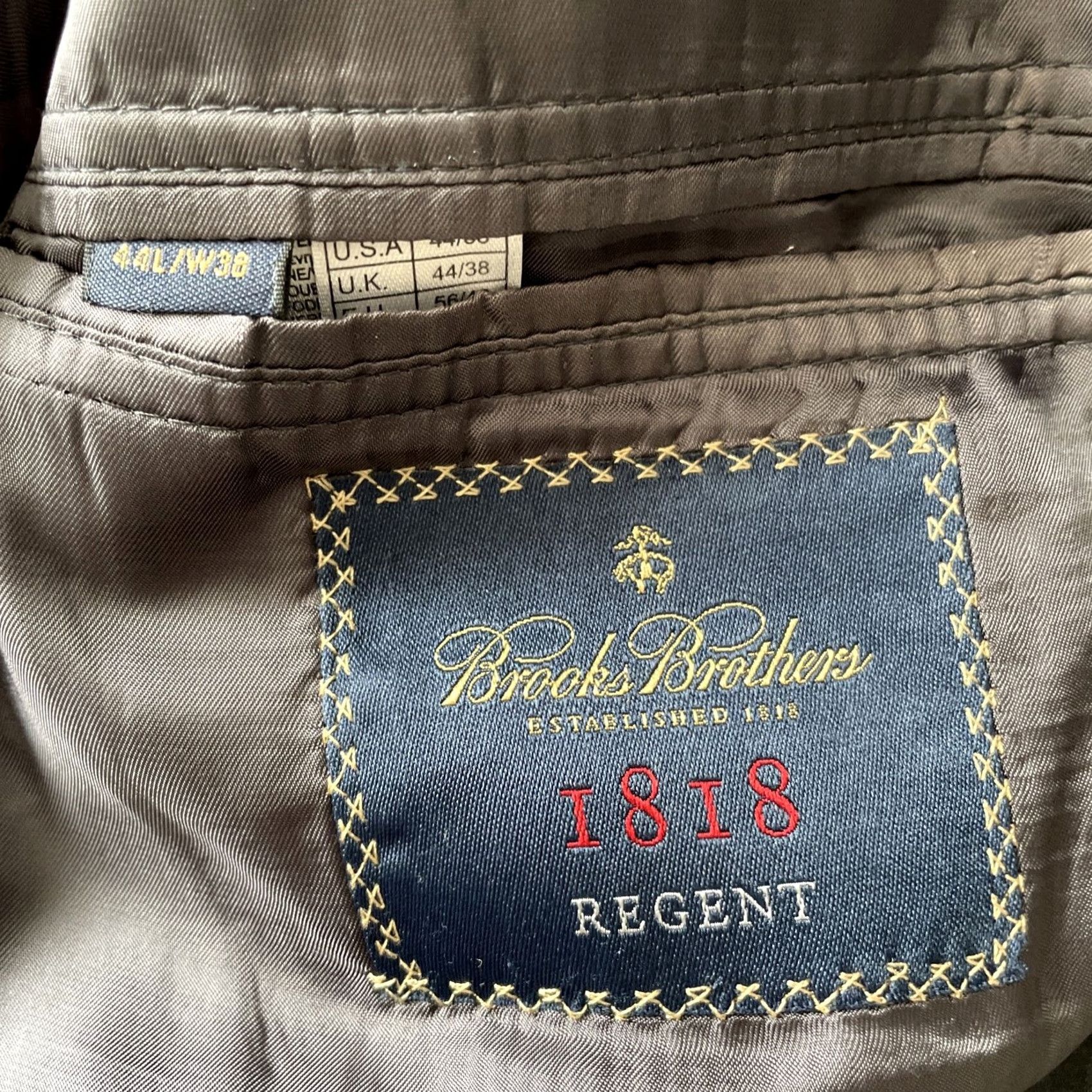 Brooks Brothers Brooks Brothers Sport Coat Gray 44L Wool Pinstripe Single-Breasted Two-Button Classic Dress Coat jacket Men Size US S / EU 44-46 / 1 - 3 Thumbnail