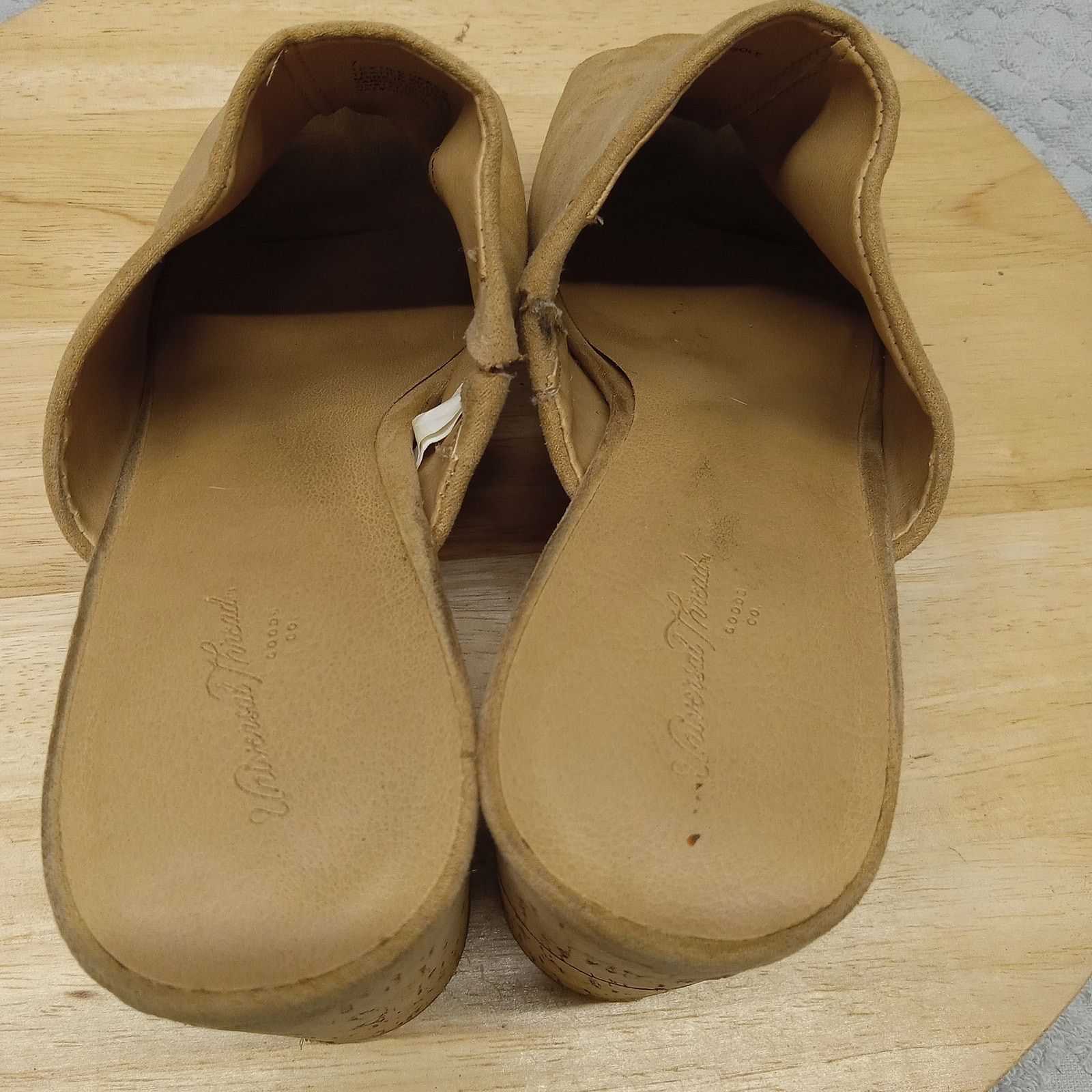 & Other Stories Universal Thread Chunky Cork Clogs Shoes 7 Beige Faux Suede Size US 7 / IT 37 - 5 Thumbnail