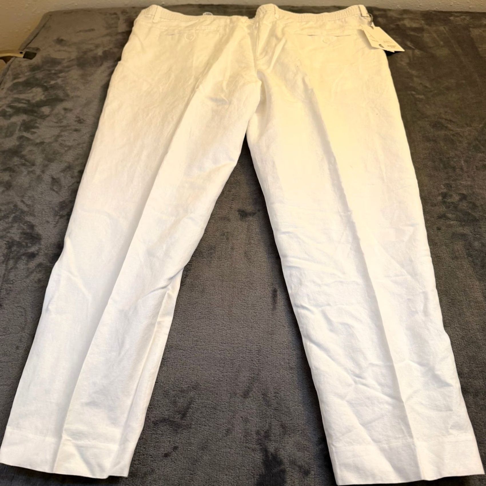 Murano Baird McNutt Murano Linen Blend Pants Mens 46x30" Classic Fit White NWT Size US 30 / EU 46 - 5 Thumbnail