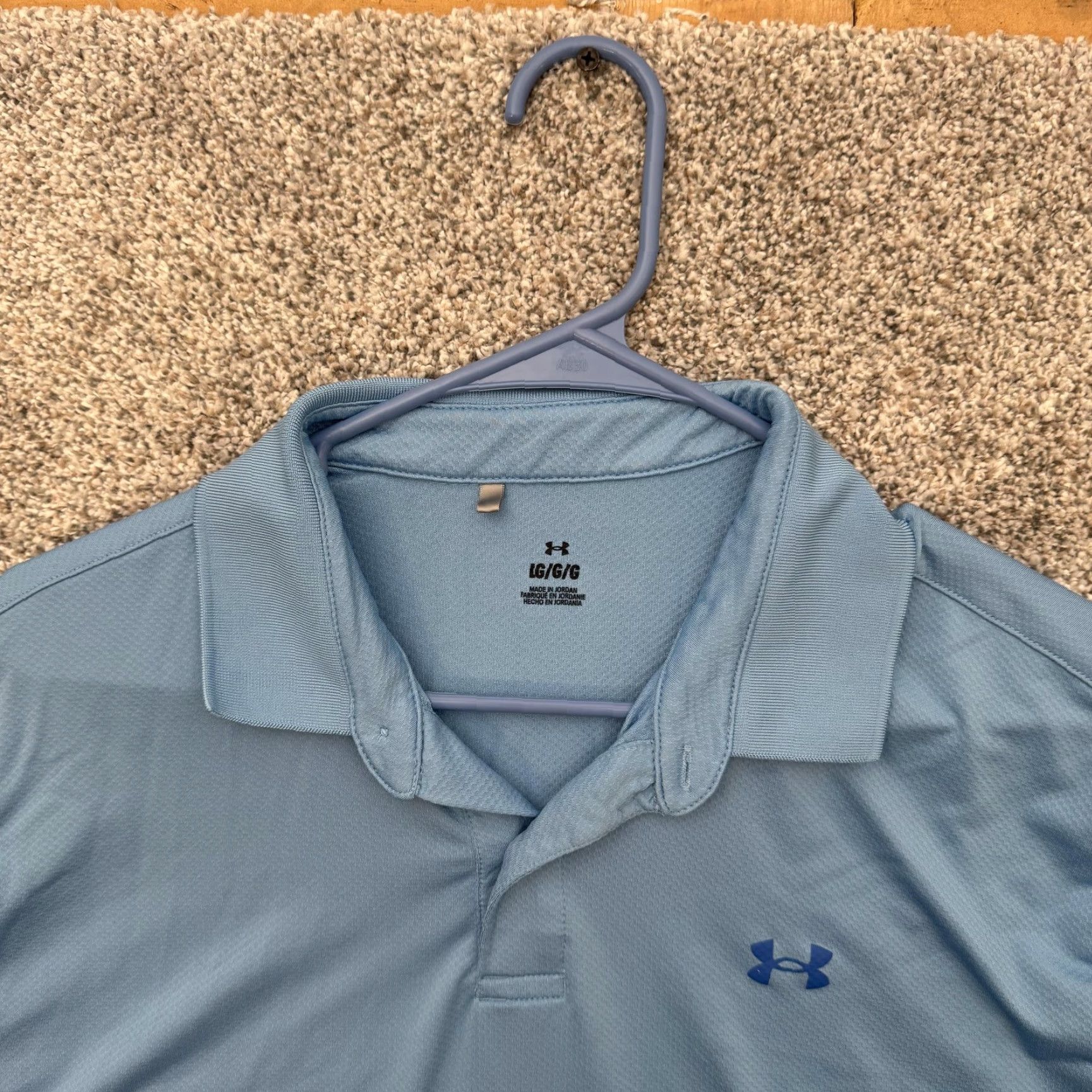 Under Armour Under Armour Polo Shirt Mens Large Blue Short Sleeve Moisture Wicking Golf Performance Lightweight Breathable SS Size US L / EU 52-54 / 3 - 4 Thumbnail