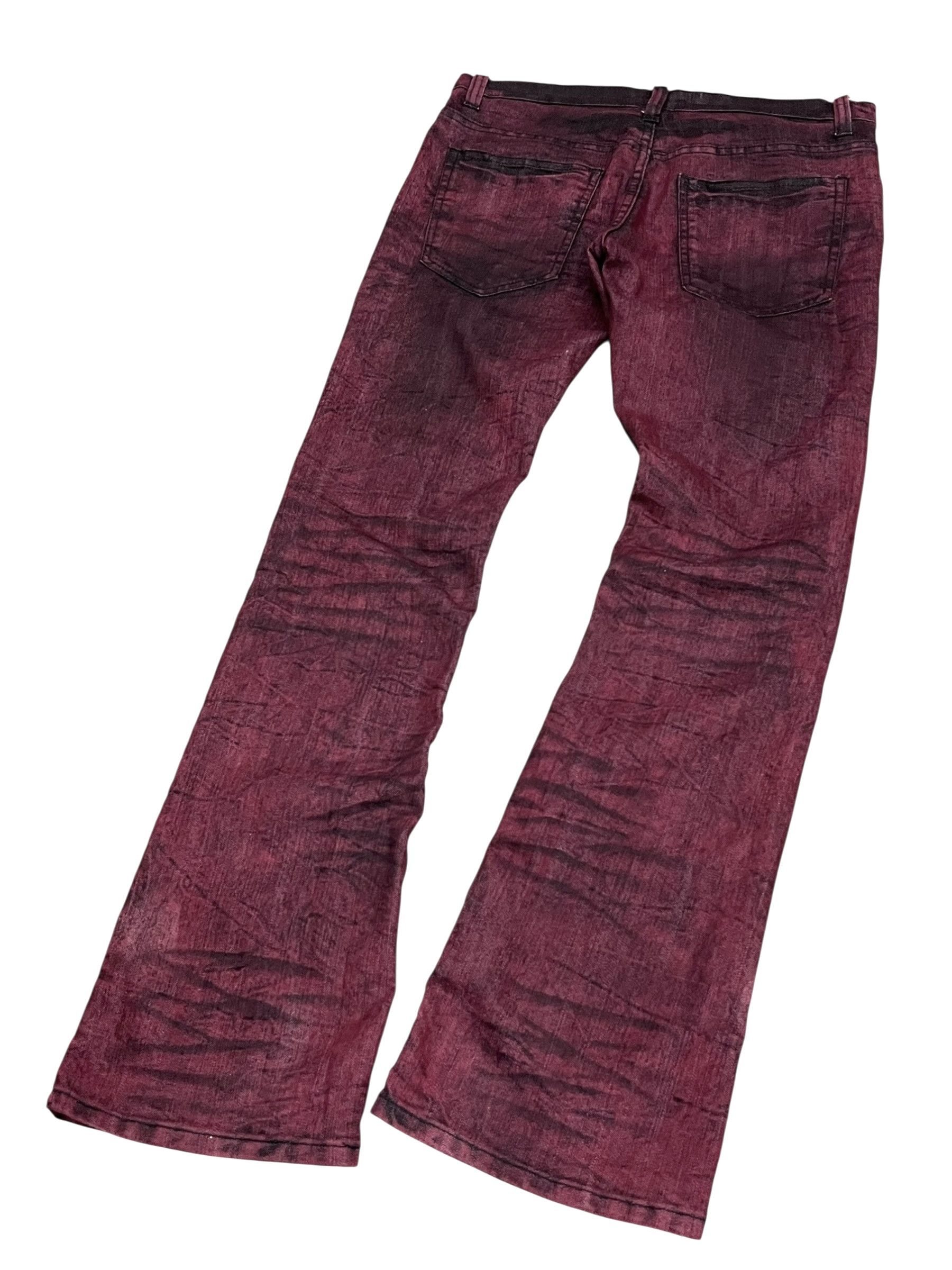 Fragment Design Vintage KUI Bloodclaw Fade To Black Flare Punk Denim Y2K 🔥 Size 33" - 4 Thumbnail
