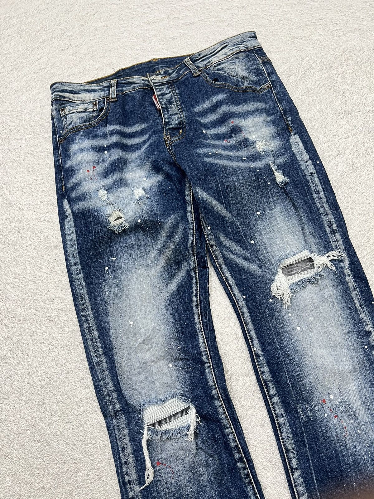 Hysteric Glamour × Undercover 2000s Dsquared2 Y's Distressed Skinny Jeans y2k Lgb Ifsix Size US 30 / EU 46 - 3 Thumbnail