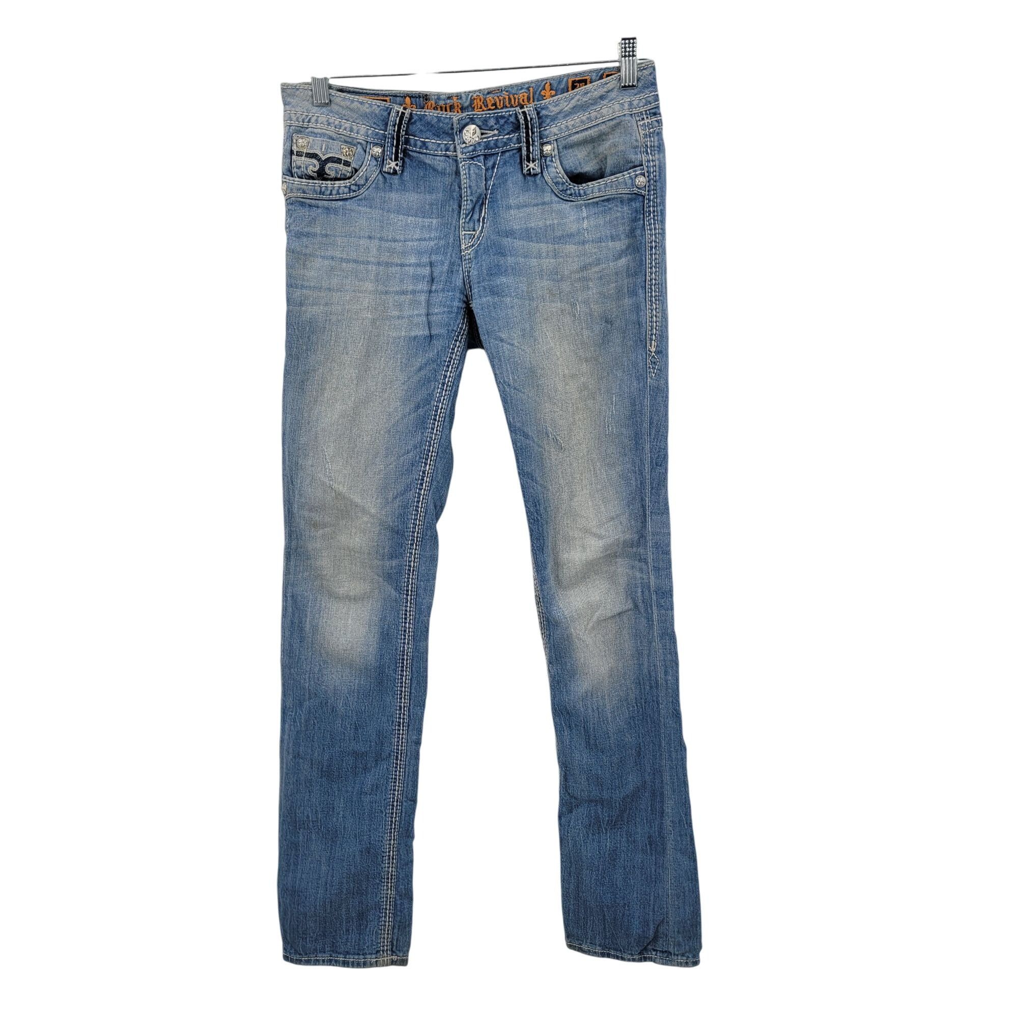 Rock Revival Rock Revival Abbie Straight Leg Low Rise Jeans Women Sz 28 D Size 28" / US 6 / IT 42 - 4 Thumbnail