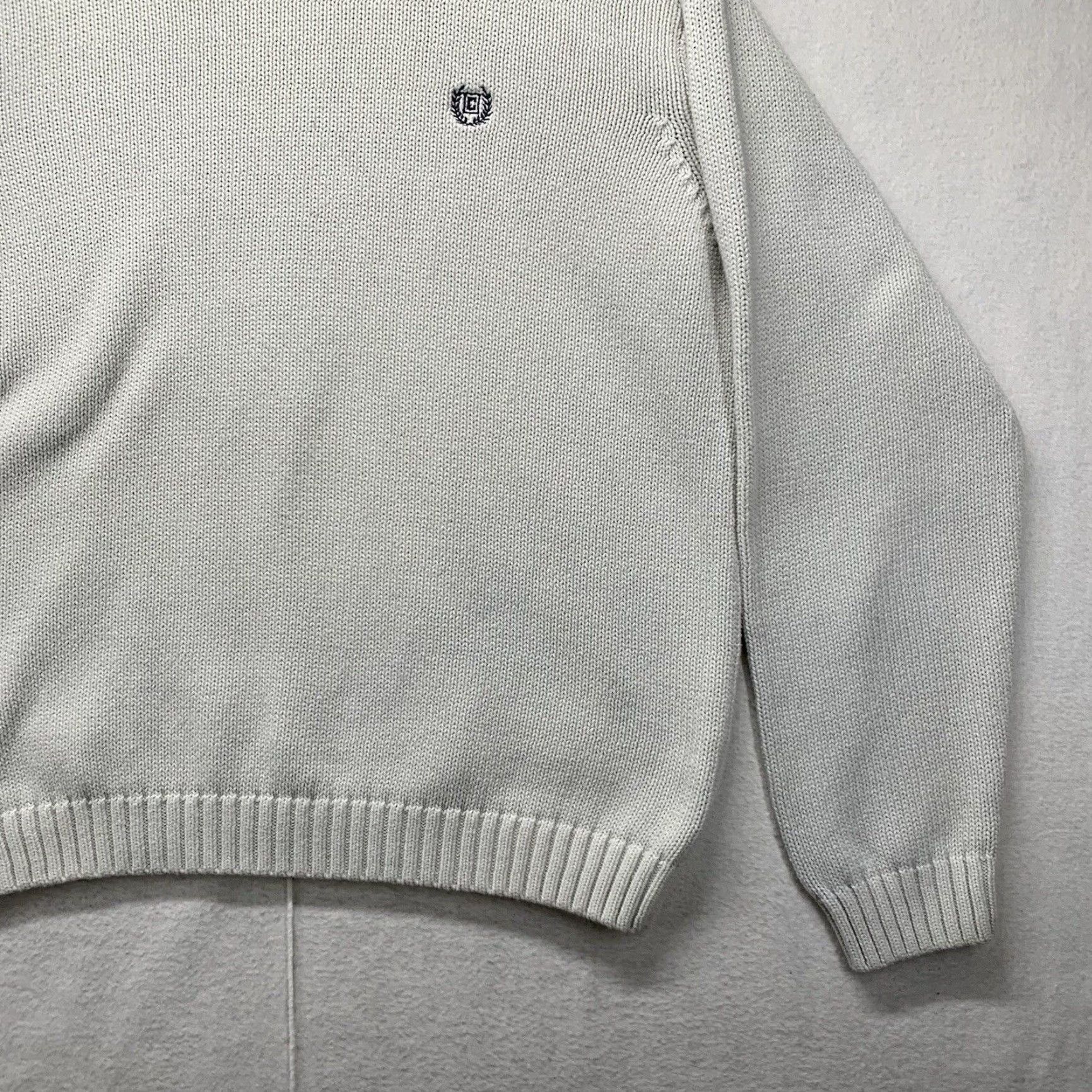 Chaps VINTAGE Chaps Sweater Men's Large Ivory White Heavyweight Crew Neck Long Sleeve 90s American Classic Size US L / EU 52-54 / 3 - 3 Thumbnail