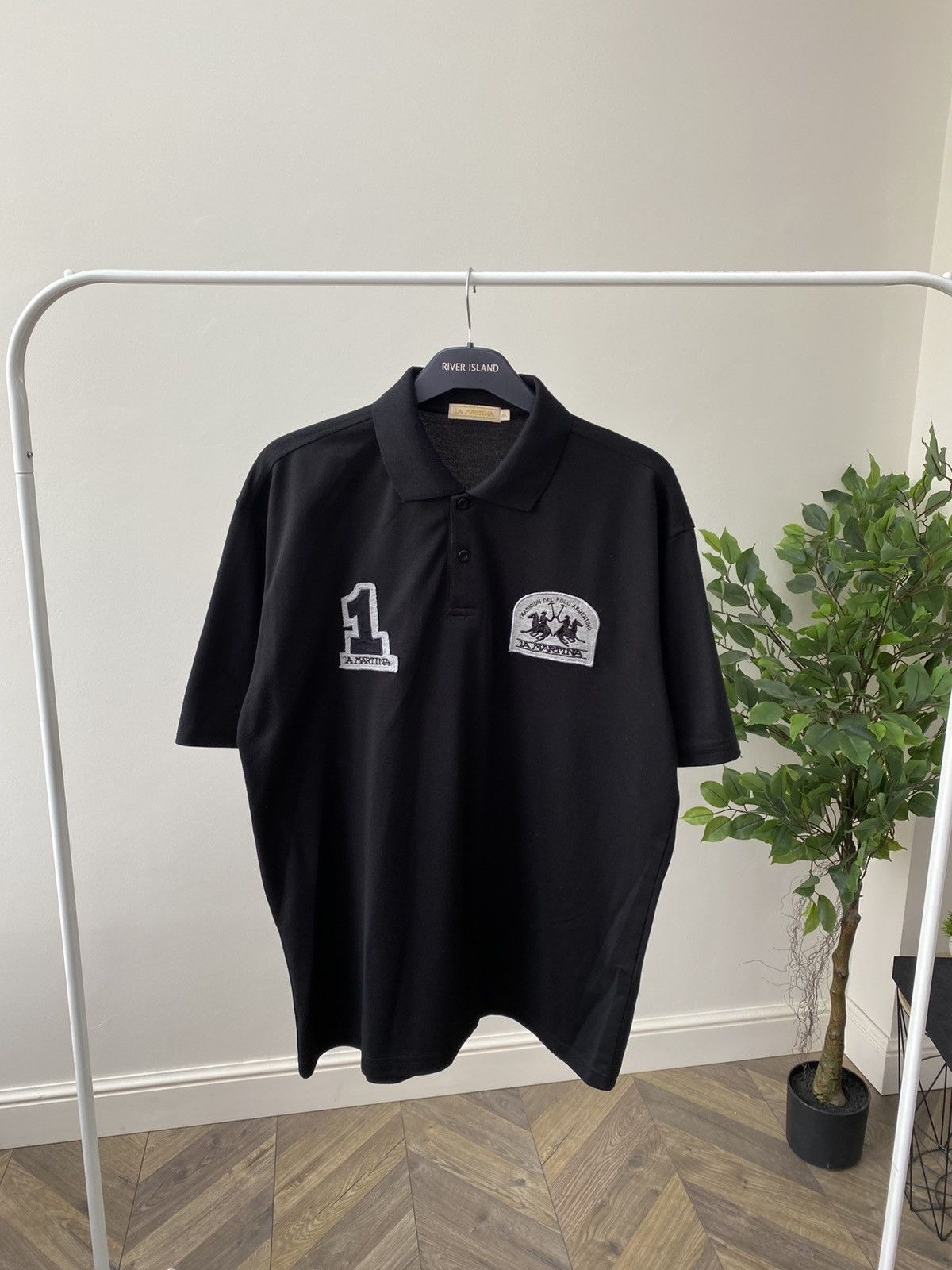 La Martina × Vintage Vintage La Martina Black Polo T - Shirt Size US XL / EU 56 / 4 - 2 Thumbnail