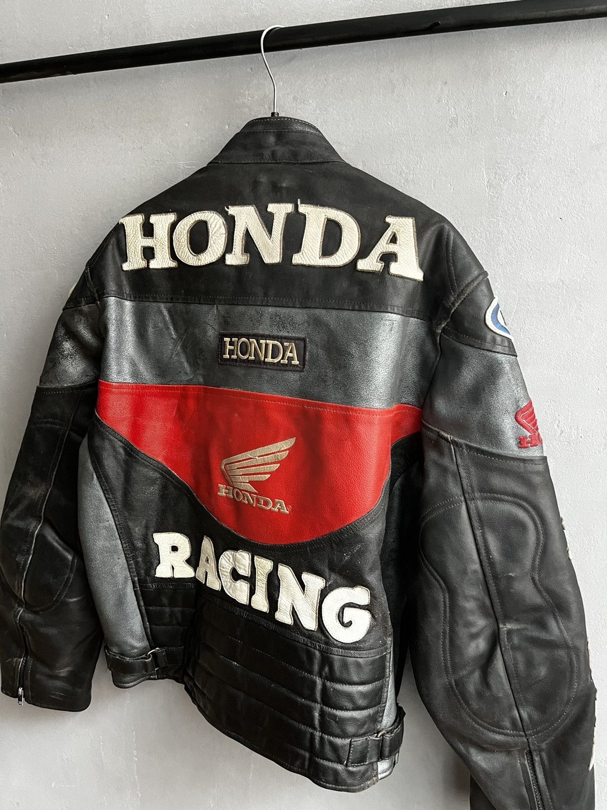 Vintage Honda Racing CBR Leather Jacket RARE ALL BLACK Size US M / EU 48-50 / 2 - 14 Thumbnail