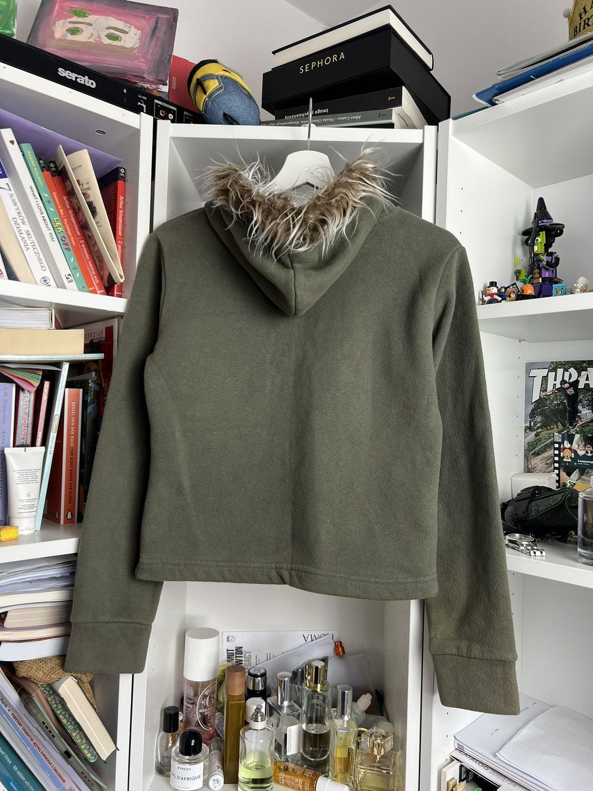 Japanese Brand Vintage y2k Faux fur hood zip hoodie S avantgarde opium 90s Size US S / EU 44-46 / 1 - 2 Thumbnail