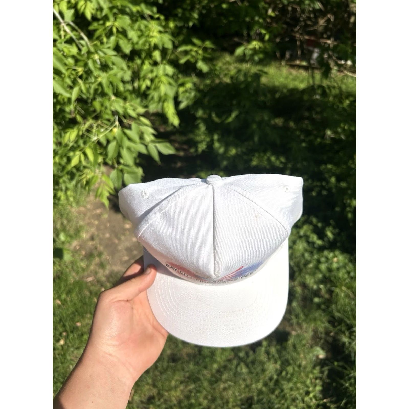 Vintage VINTAGE SnapBack Hat Bay City Michigan fireworks fest 4th of July USA Adjustable White Mens Snapback Size ONE SIZE - 3 Thumbnail