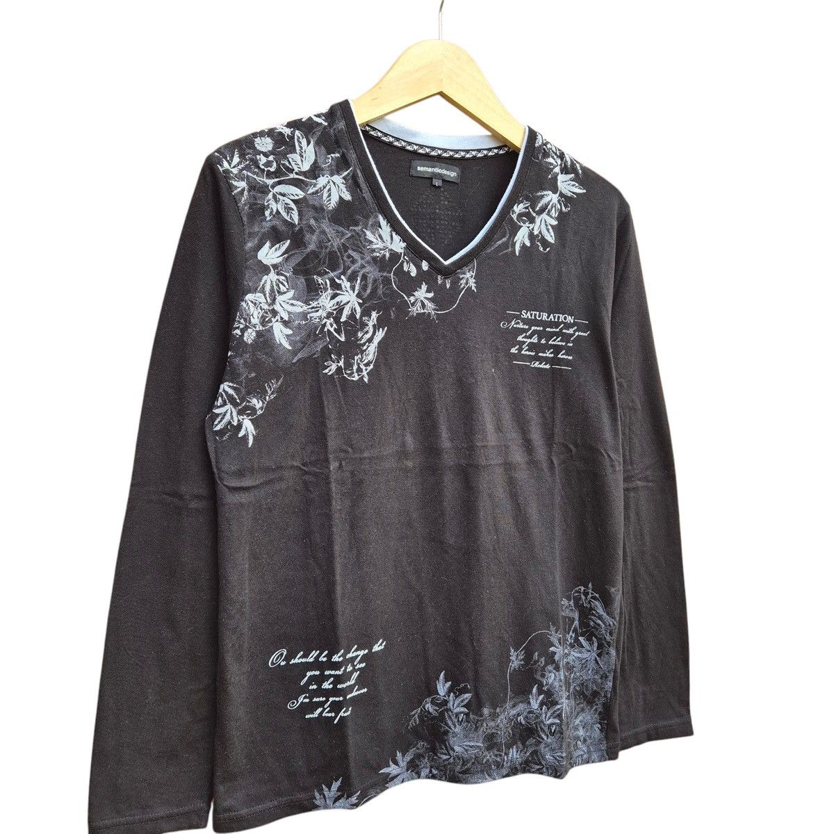 If Six Was Nine × Le Grande Bleu (L.G.B.) × semanticdesign Semantic design poem longsleeve Size US M / EU 48-50 / 2 - 2 Thumbnail