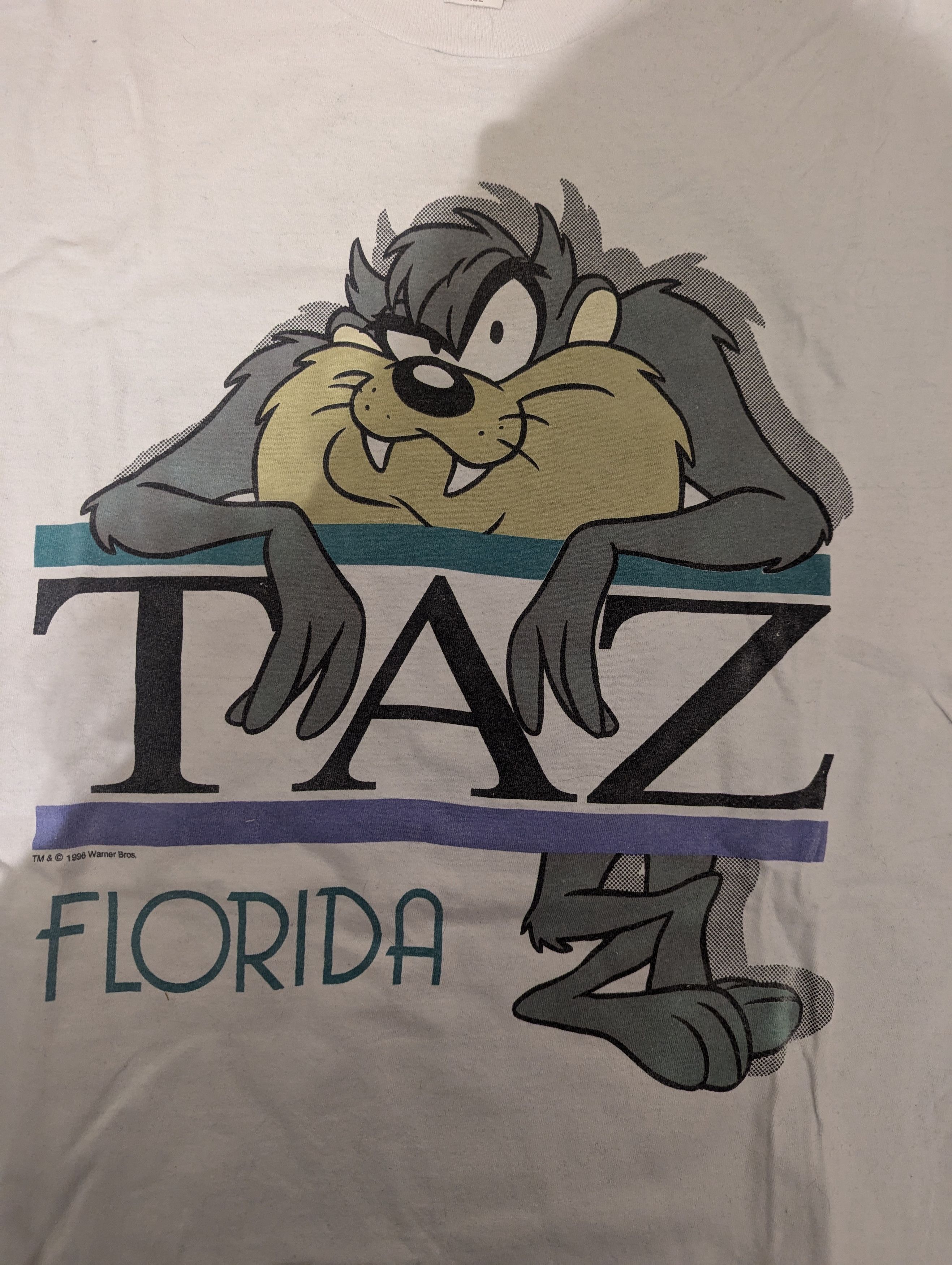 Vintage Vintage 90s Looney Tunes Taz T-Shirt – Double-Sided Graphic Size US L / EU 52-54 / 3 - 7 Thumbnail