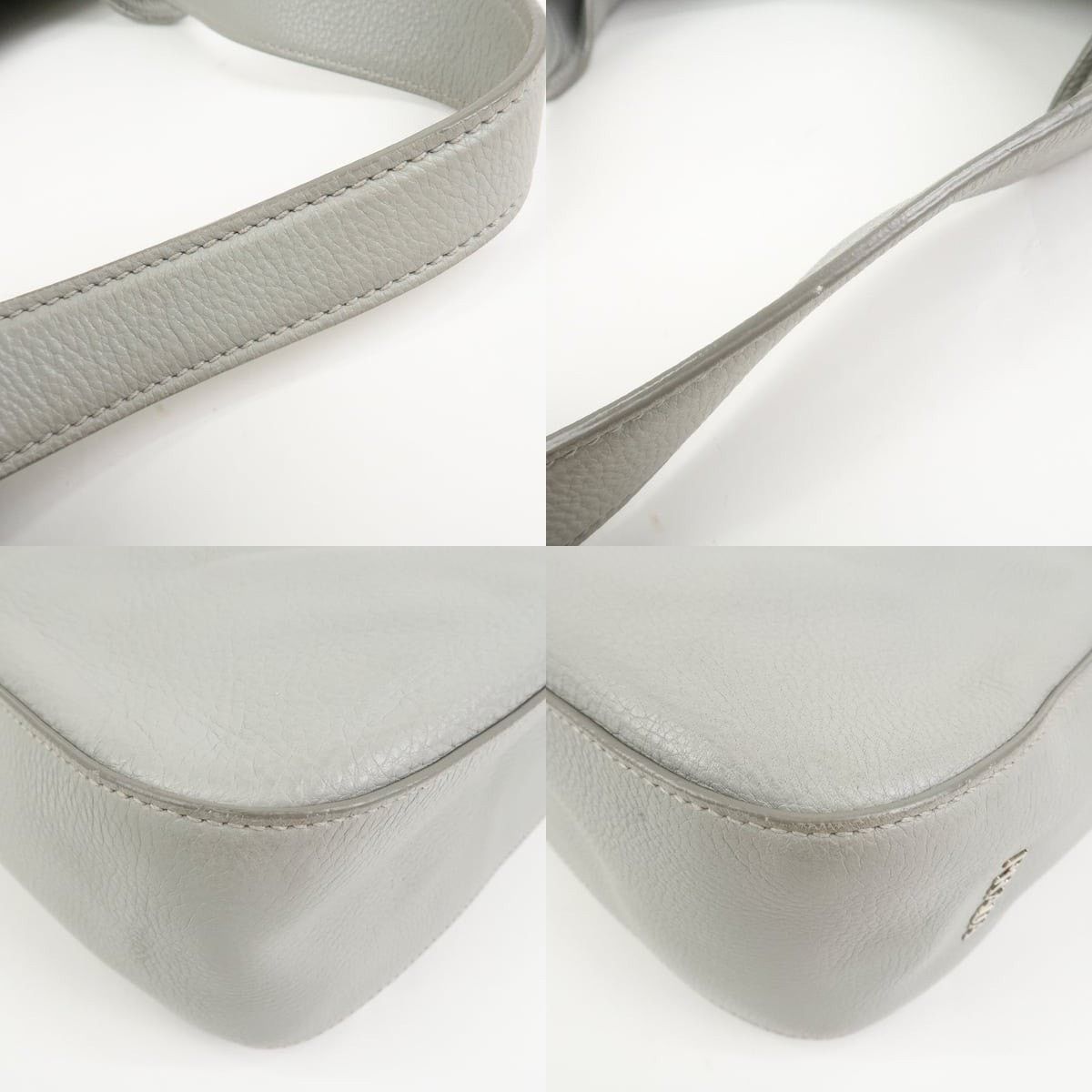 Prada Prada Calfskin Hobo Bag Gray Size ONE SIZE - 4 Thumbnail