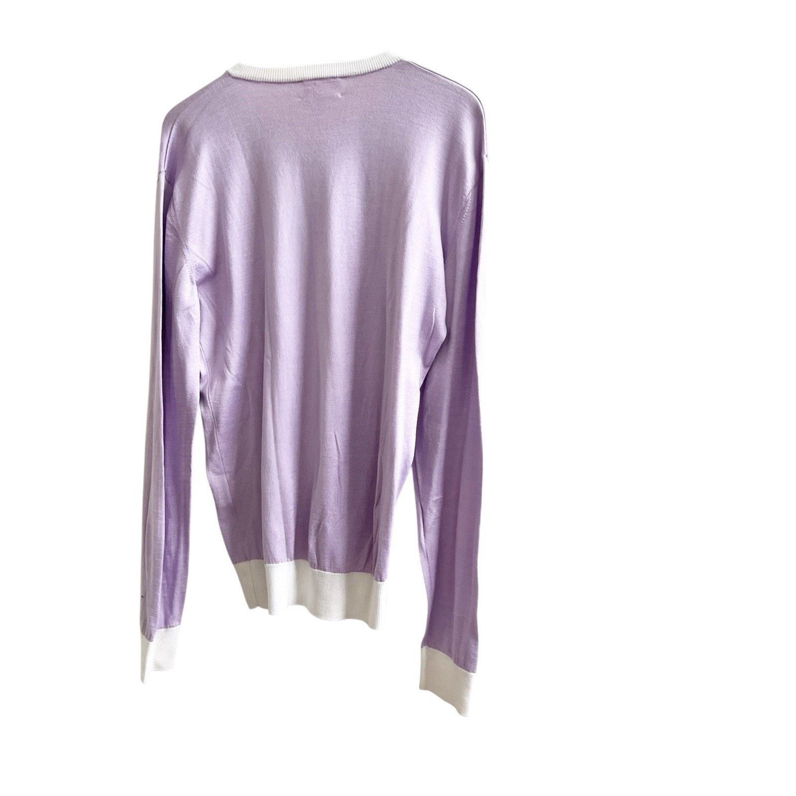 J.Crew Vicomte Arthur Paris Sweater Purple Size Medium Pima Cotton Size US M / EU 48-50 / 2 - 2 Thumbnail