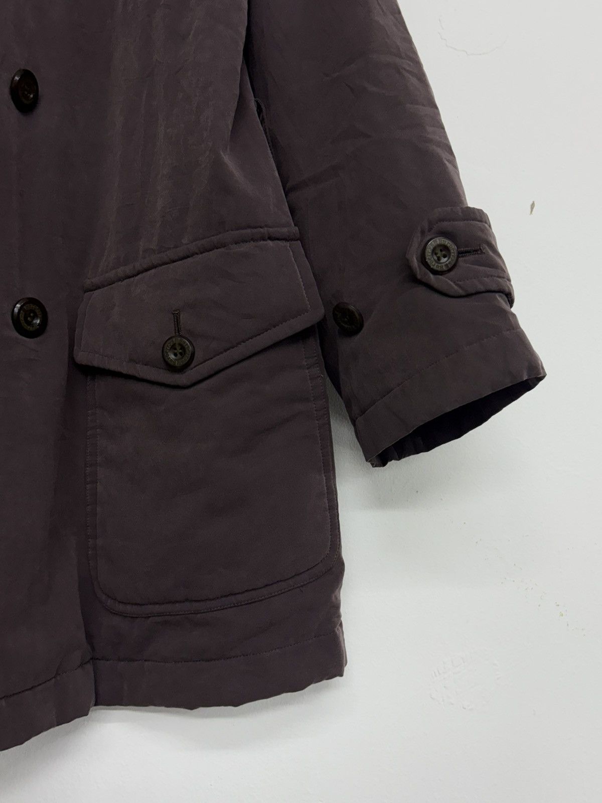 Burberry Burberry Prorsum Double Breasted Burgundy quilted jacket Size US L / EU 52-54 / 3 - 3 Thumbnail
