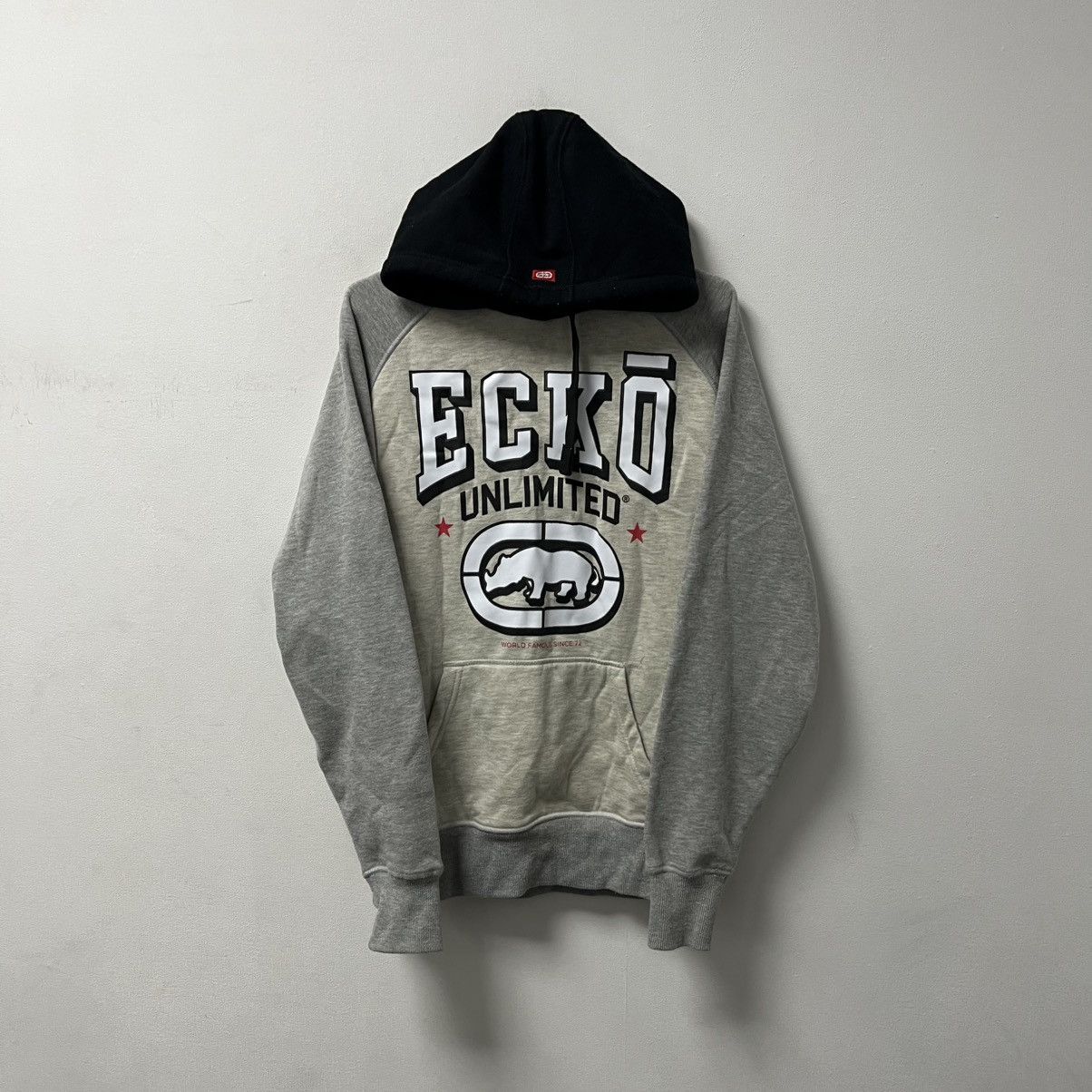Ecko Unltd. Vintage Ecko Hoodie Distressed Big Logo Fit Size US L / EU 52-54 / 3 - 1 Thumbnail