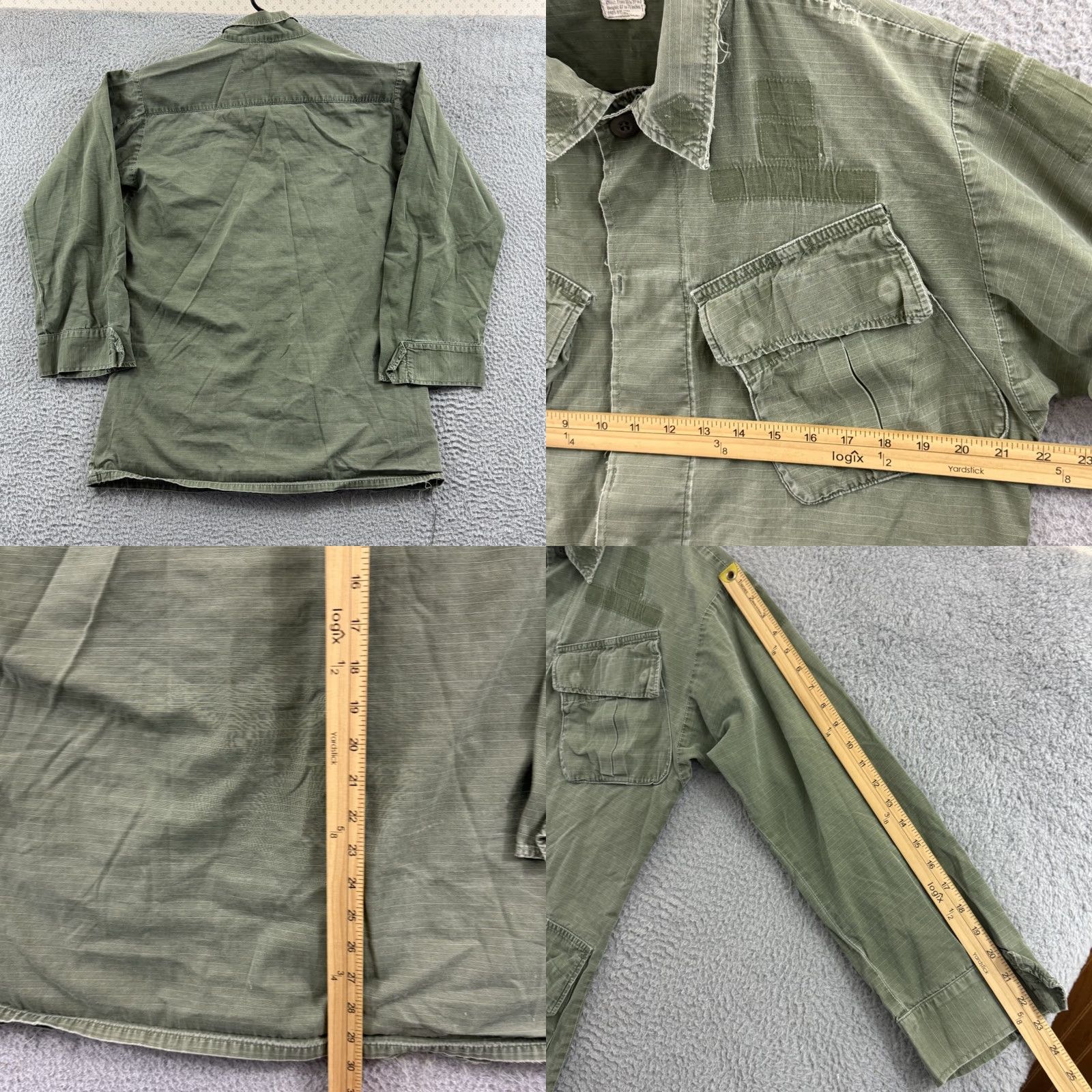 Vintage VINTAGE US Army Tropical Combat Shirt Mens Small 60s Military Vietnam War OG-107 Shirt Size US S / EU 44-46 / 1 - 8 Thumbnail