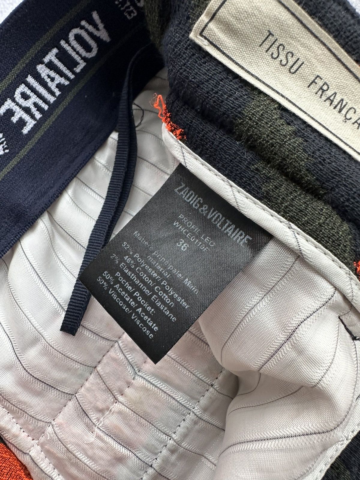 Zadig & Voltaire Vintage Zadig&Voltaire Profil Leo Woman Straight Pants Size 25" / US 0 / IT 36 - 7 Thumbnail