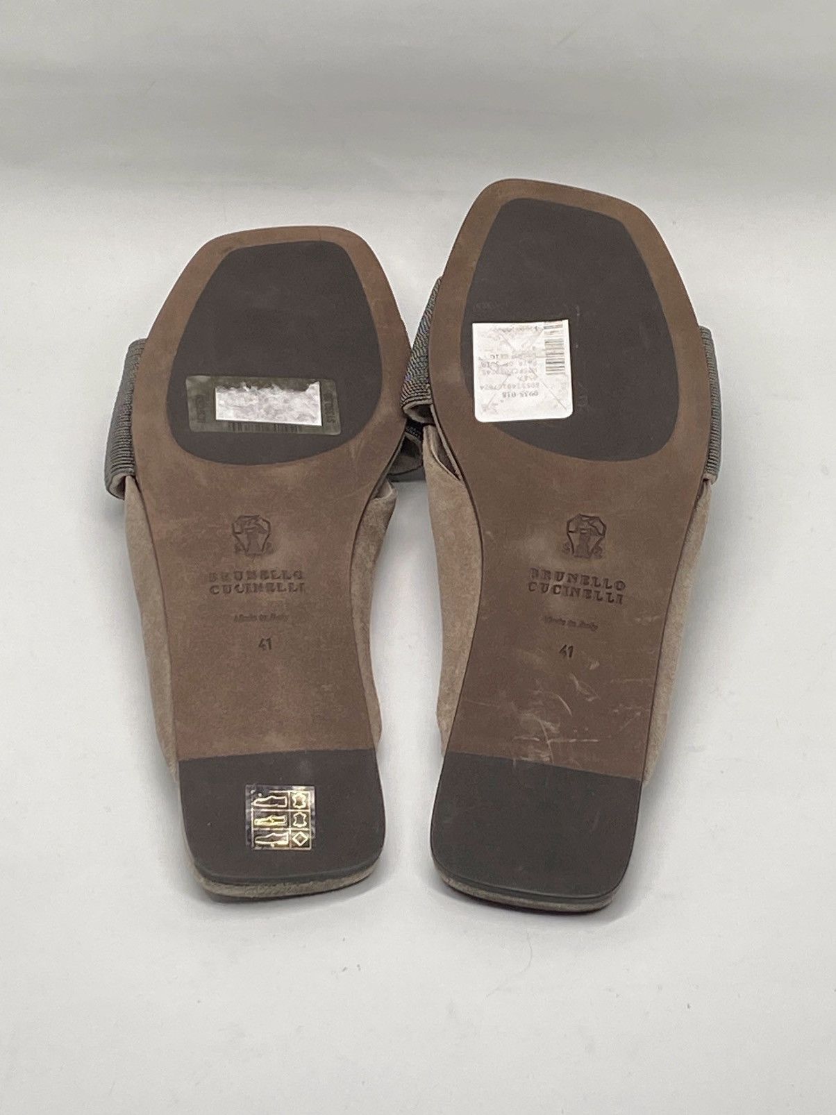 Brunello Cucinelli Brunello Cucinelli Monili-Embroidered Suede Slides size 41 Size US 11 / IT 41 - 10 Thumbnail