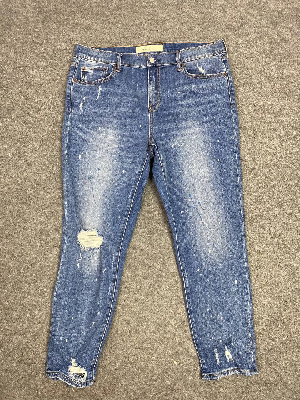 Gap gap japanese brand paint splatter distressed denim Size 36" / US 14 / IT 50 - 6 Thumbnail