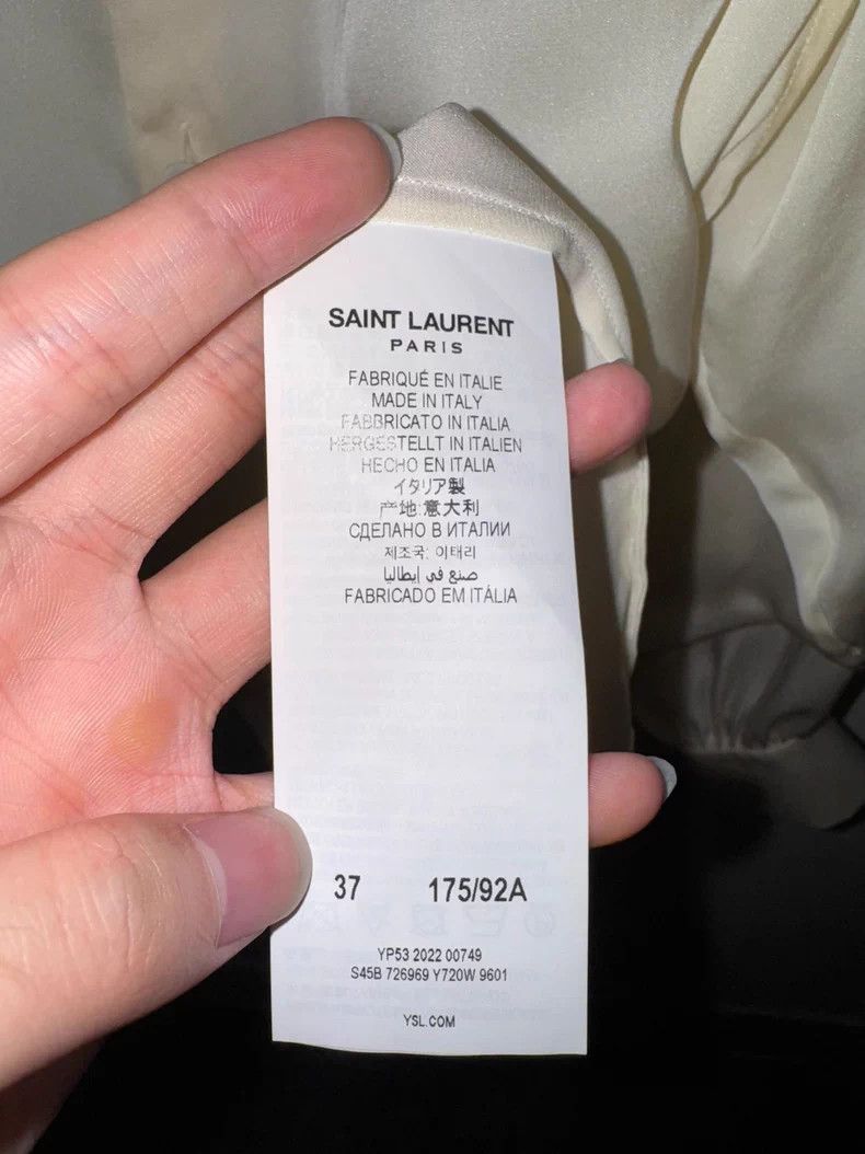 Saint Laurent Paris Saint Laurent Paris size 37 23ss Show Pleated Henley Neck Size US M / EU 48-50 / 2 - 8 Thumbnail