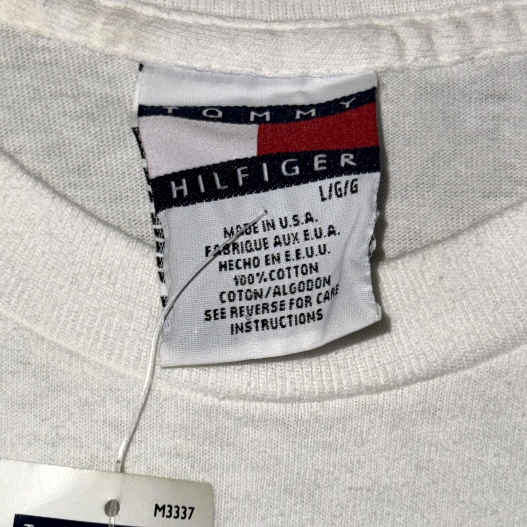 Tommy Hilfiger VINTAGE Tommy Hilfiger Shirt Mens L White Rowing Oars Graphic Tee USA 90s Mens Size US L / EU 52-54 / 3 - 3 Thumbnail