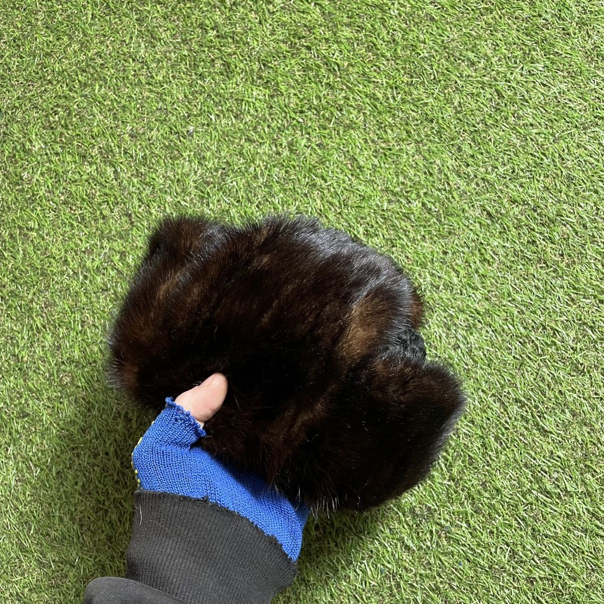 Vintage Vintage Karakul Fur Hat Textured Black Archive Winter OS Size ONE SIZE - 6 Thumbnail