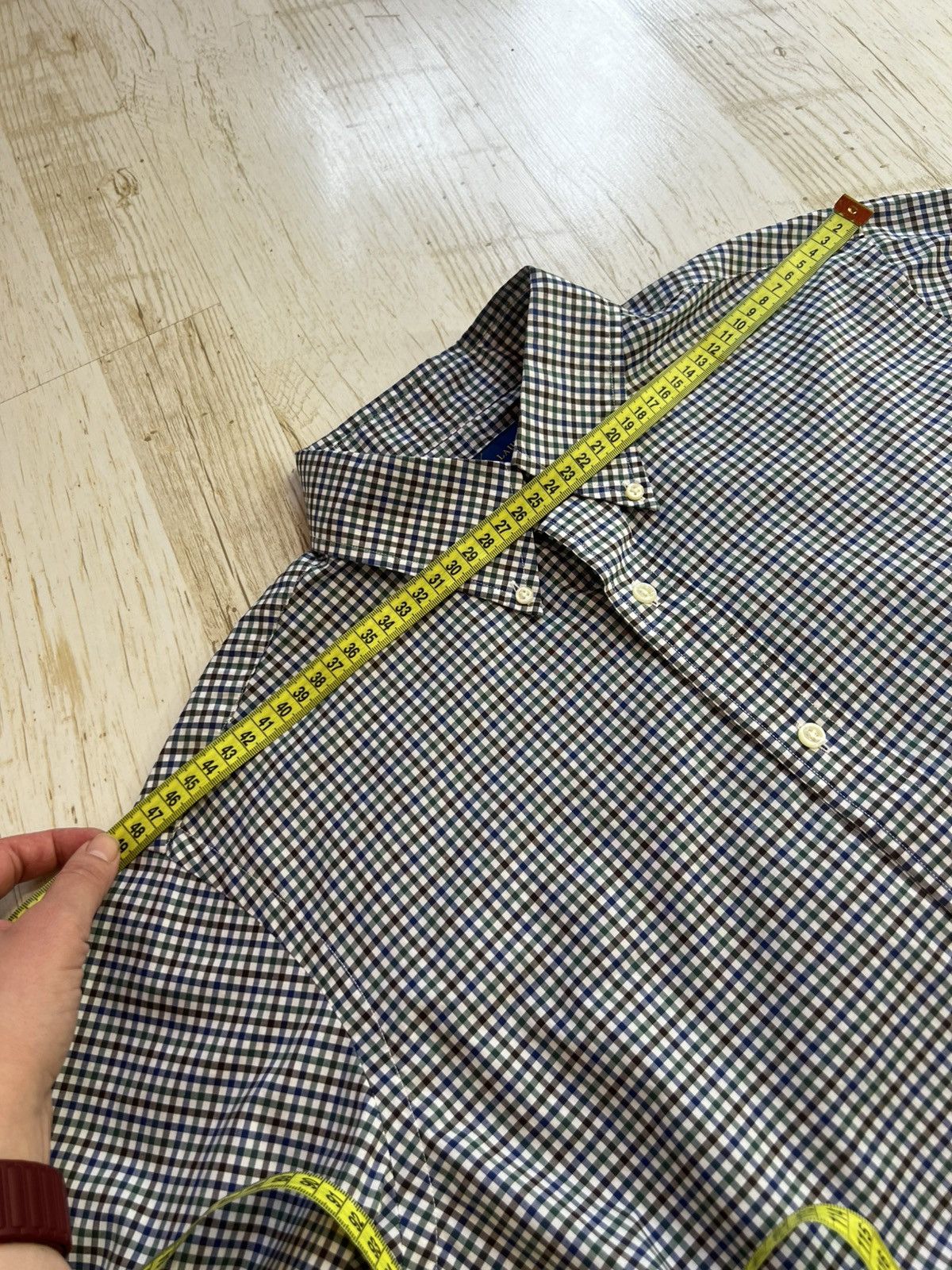 Ralph Lauren Ralph Lauren Classic Fit Plaid Shirt Blue Green Black Cotton Size US L / EU 52-54 / 3 - 10 Thumbnail