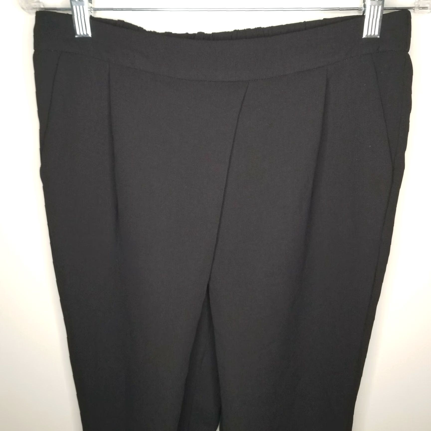 Vintage Tobi Dress Pants Women Black Elastic Waist Size Large Dress Pants Womens Size 36" / US 14 / IT 50 - 2 Thumbnail