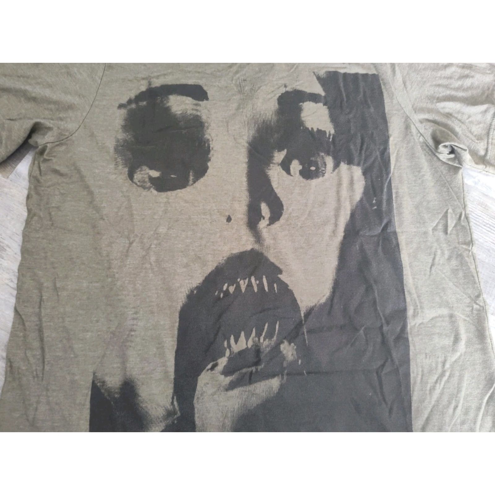 Olive Gaspar Gou Monster Tee Shirt Horror Face Adult Olive Green Size XL Size US XL / EU 56 / 4 - 3 Thumbnail