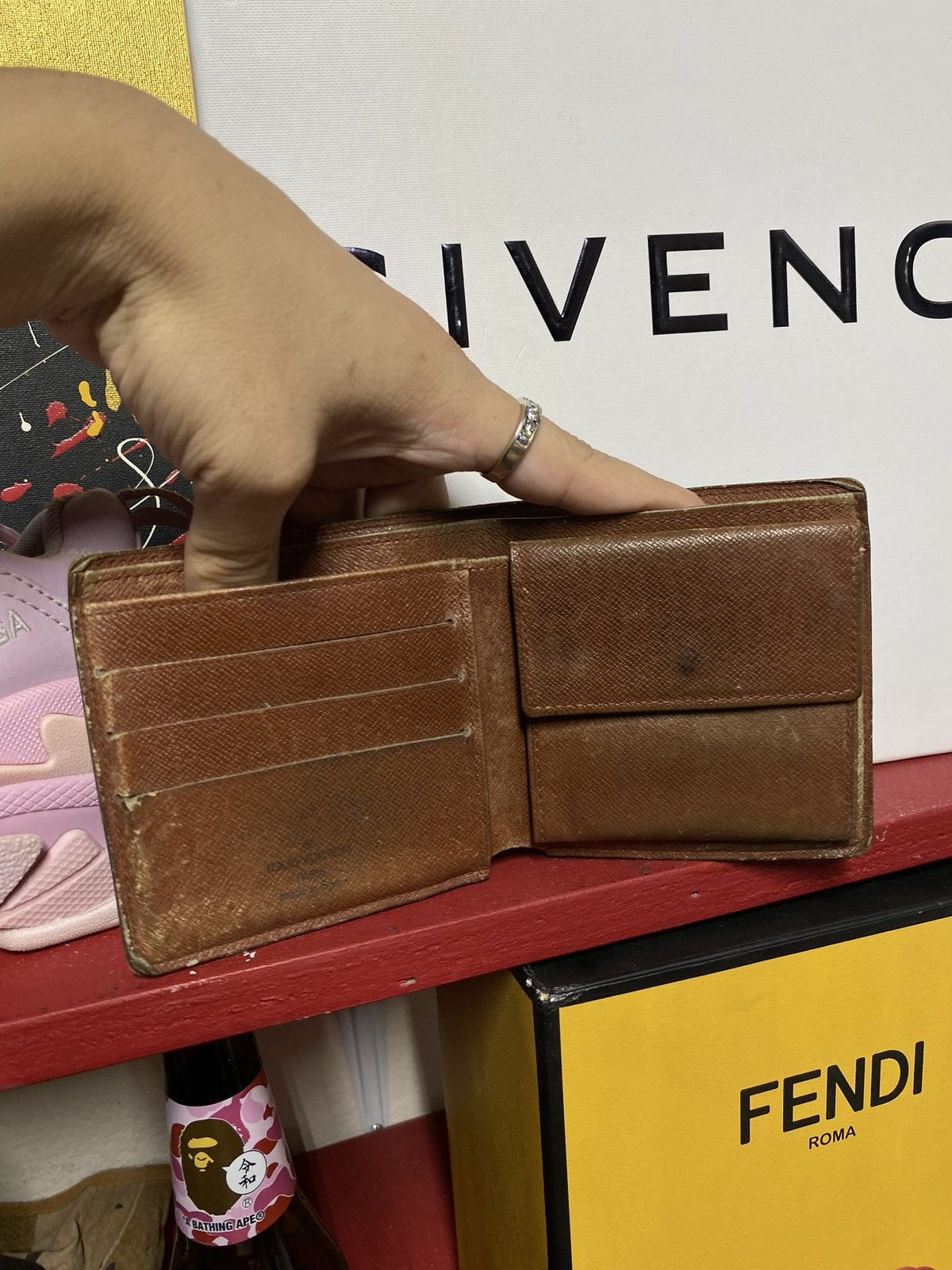 Louis Vuitton Monogram Brown Leather Bifold Wallet Preowned