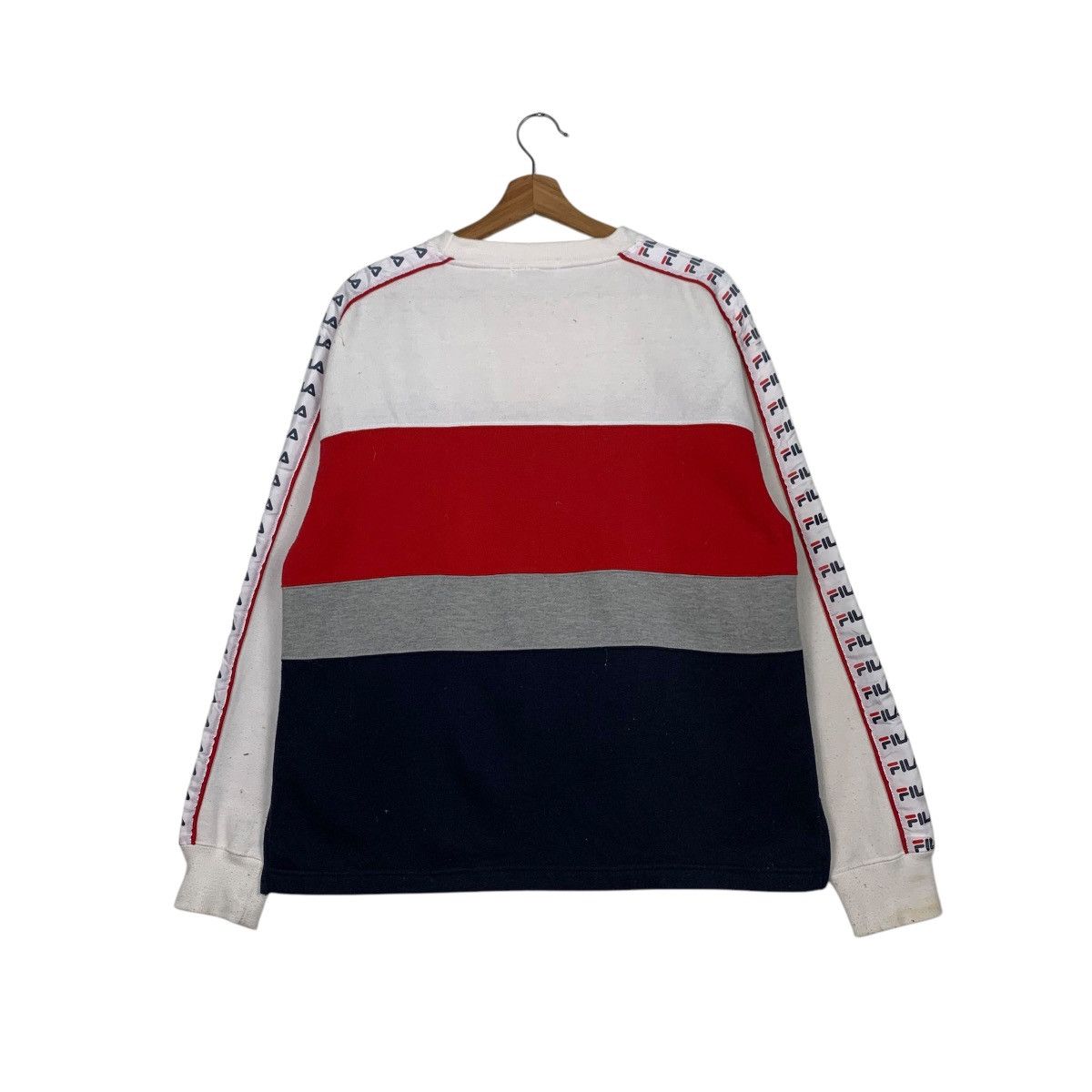 Fila FILA Big Logo Sidetape Crewneck Sweatshirt #2520-C114 Size US M / EU 48-50 / 2 - 7 Thumbnail
