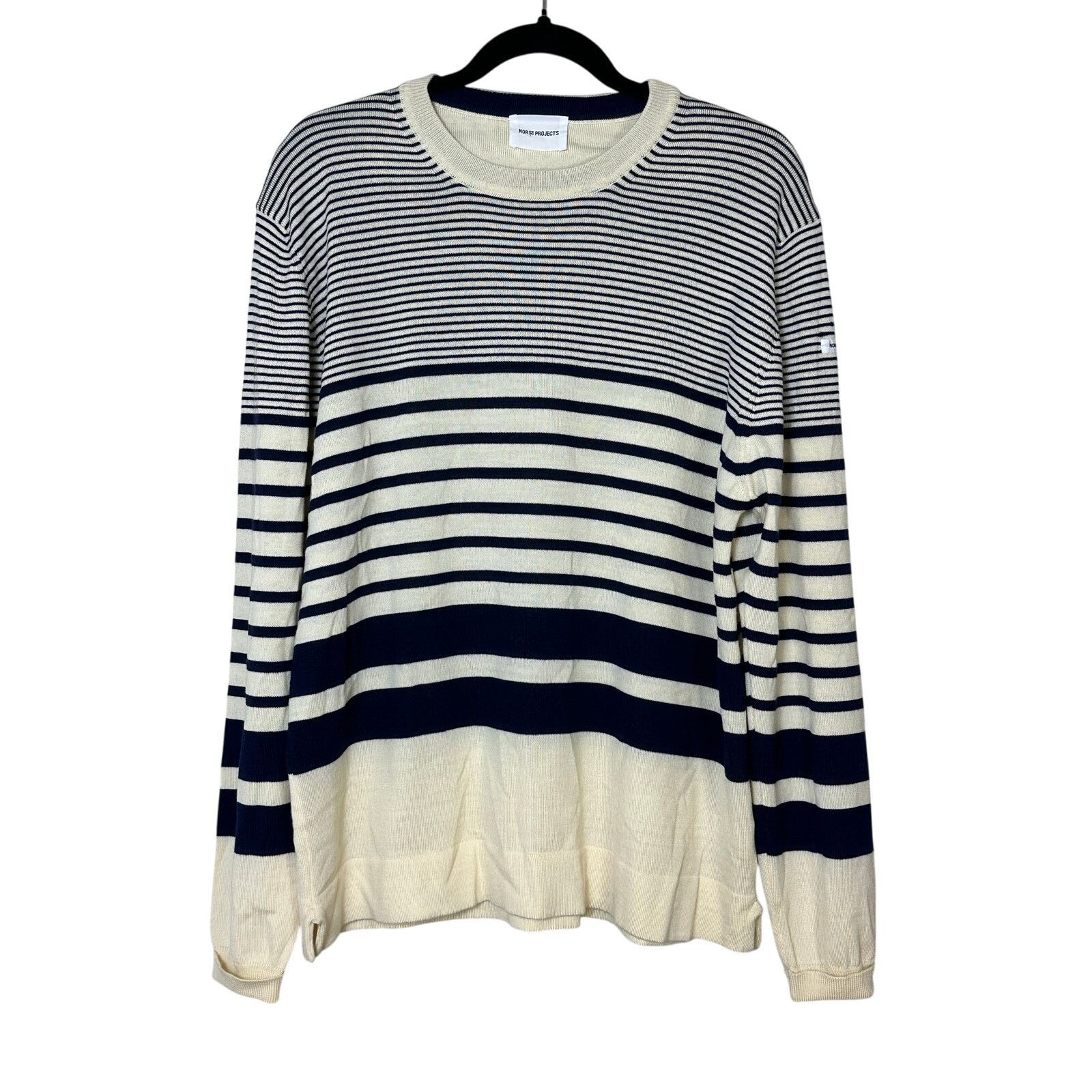 Norse Projects Norse Projects Striped Merino Italian Wool Sweater Large Size L / US 10 / IT 46 - 1 Thumbnail