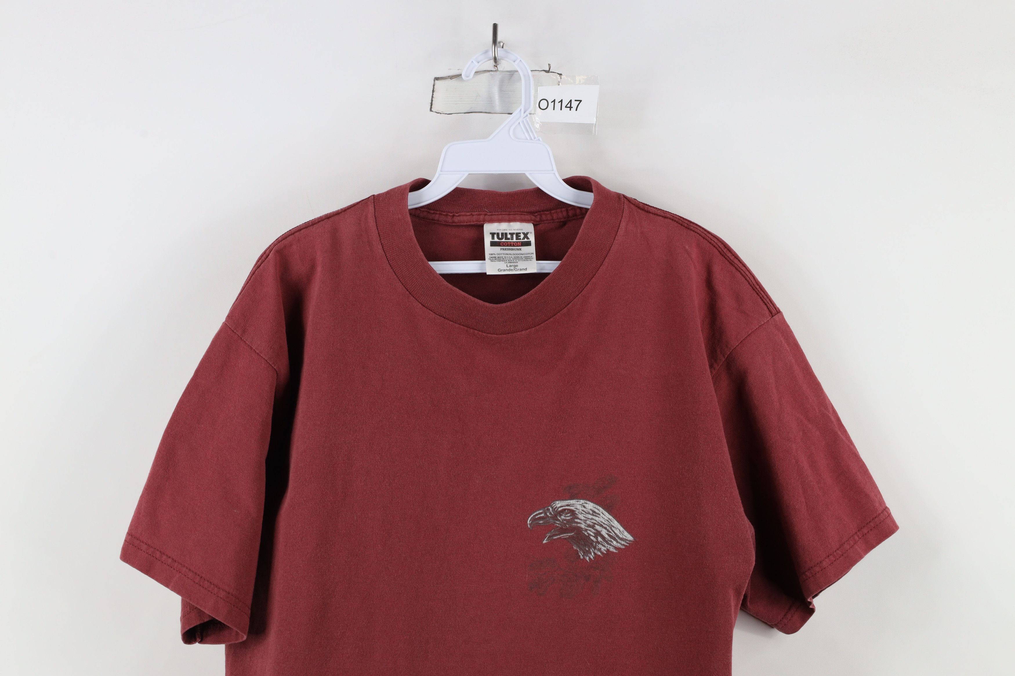 Vintage Vintage 90s Streetwear Nature Eagle Short Sleeve T-Shirt Red Size US L / EU 52-54 / 3 - 2 Thumbnail